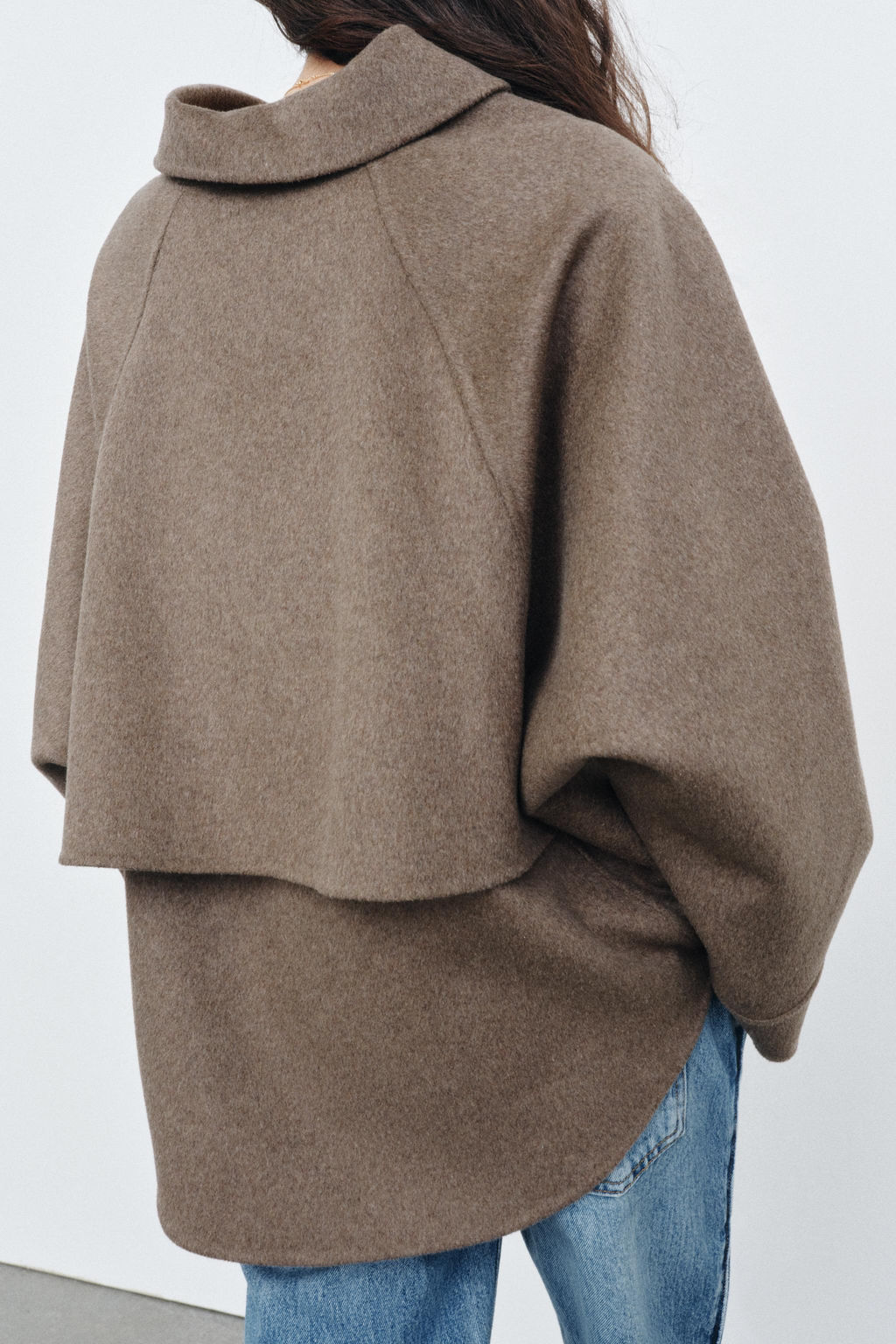 WOOL BLEND JACKET WITH ZIP ZW COLLECTION - Zara фото 11