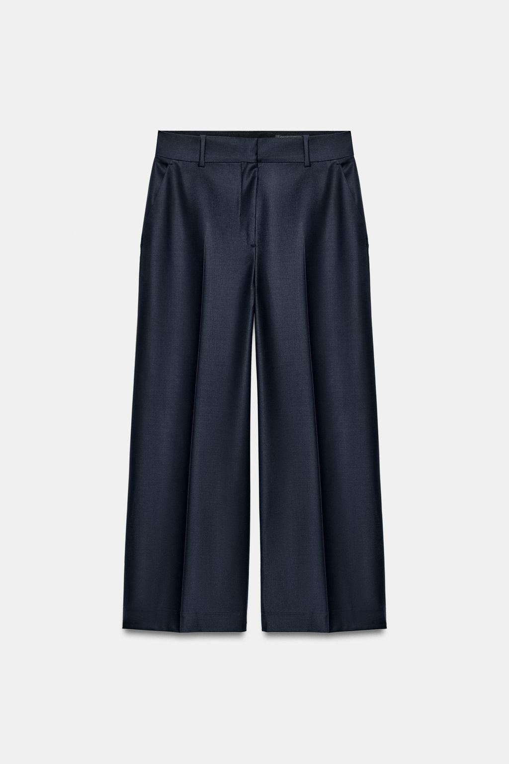 PANTAL?N RAYA PLANCHADA MEZCLA LANA ZW COLLECTION / Marino - Zara фото 4