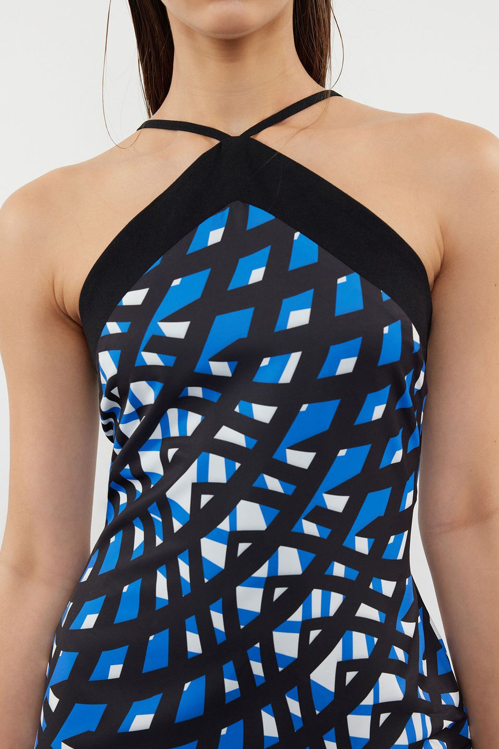 Siyah Geometrik Desenli Duz Kesim Dokuma Elbise TWOSS24EL01039 - Trendyolmilla фото 4