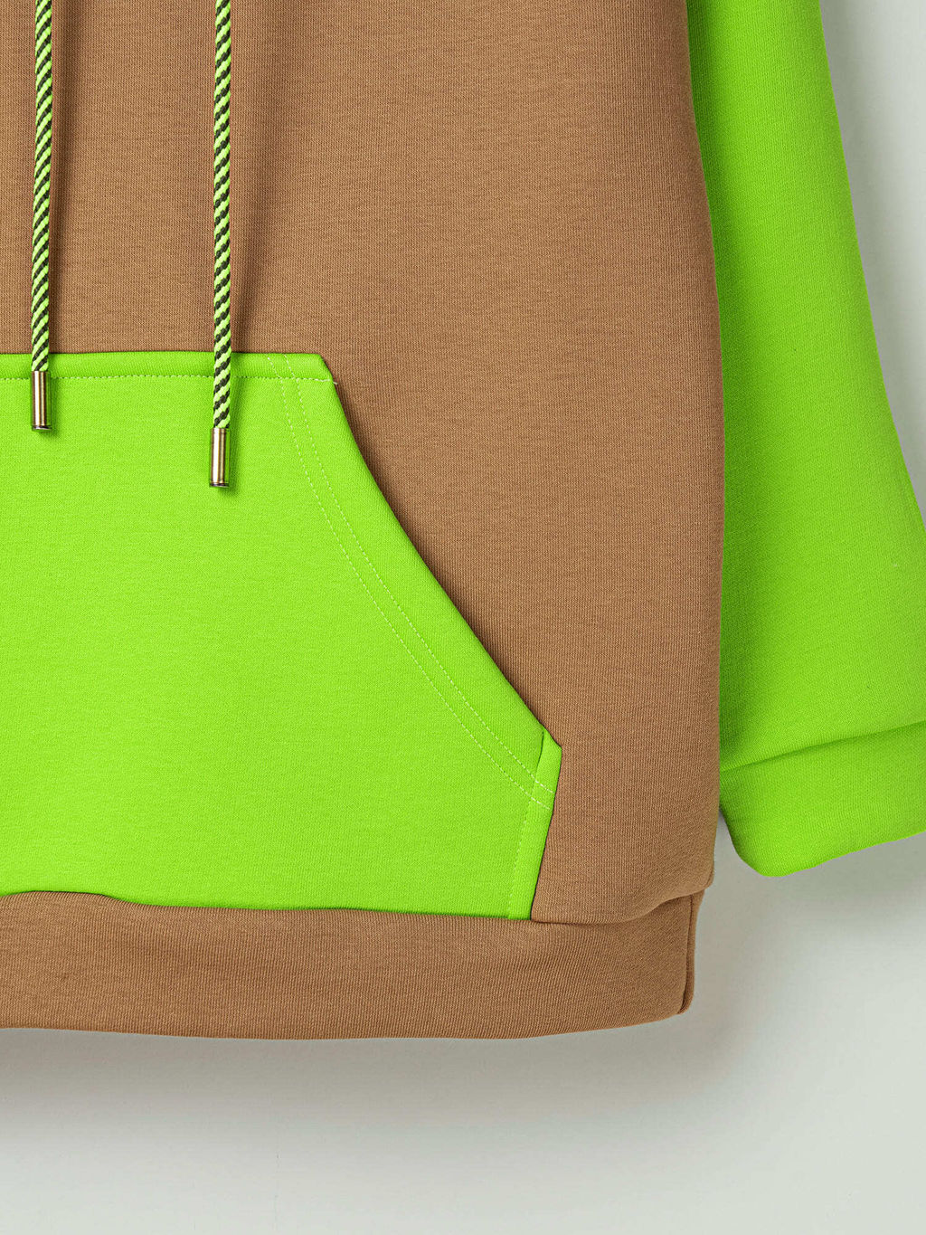 Худи Колор блок Песок утепленное 7+ - Bungly фото 4