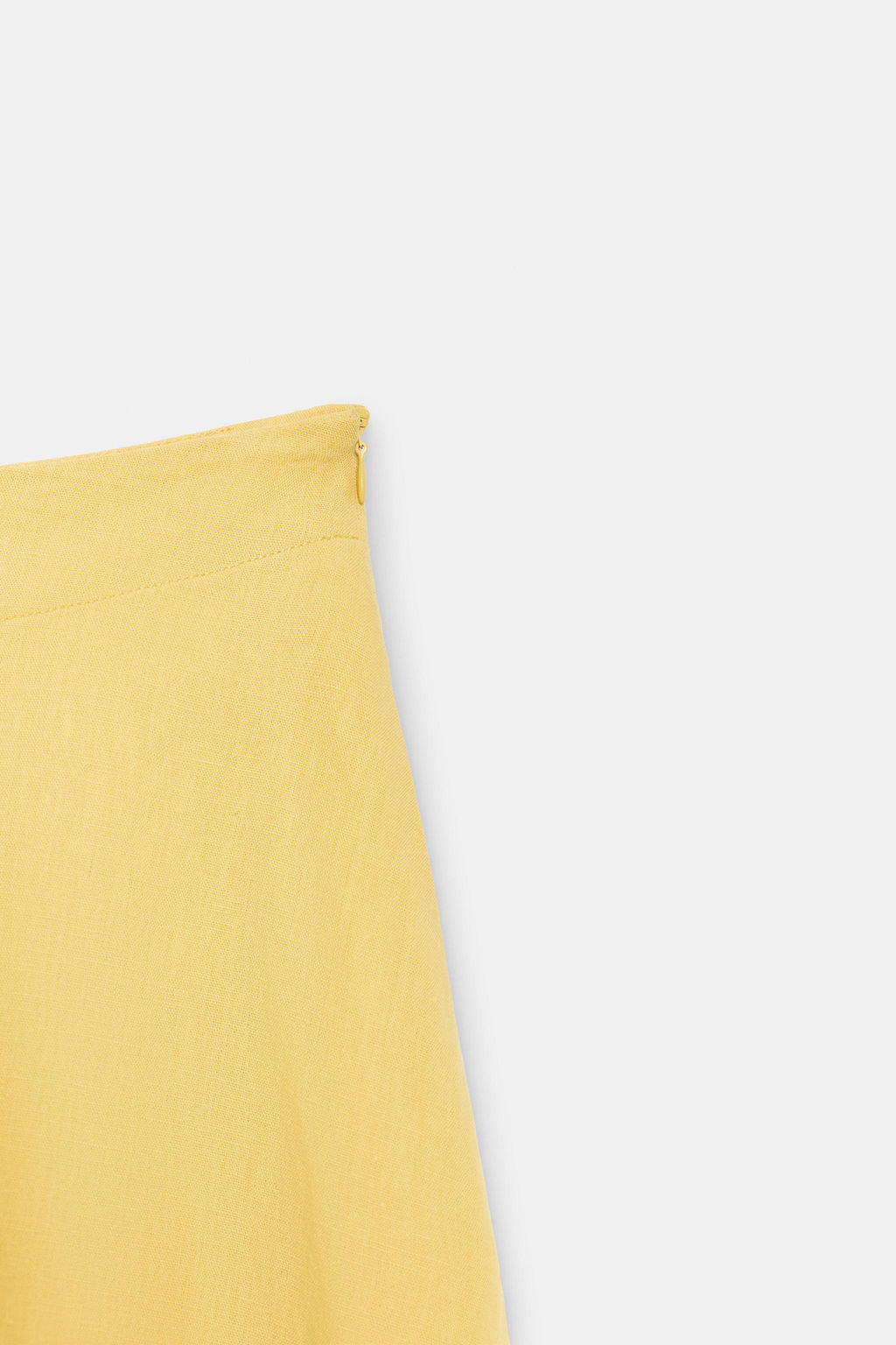 FALDA MIDI CON LINO ZW COLLECTION / Amarillo claro - Zara фото 7