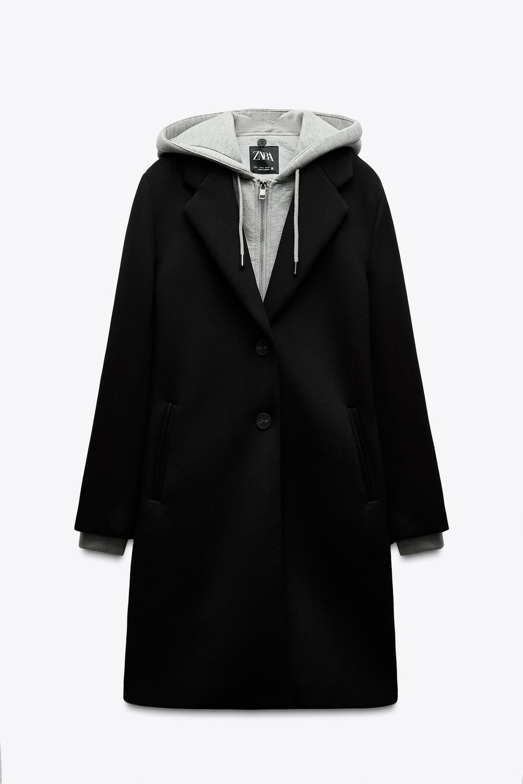 CONTRAST HOODED COAT - Zara фото 4