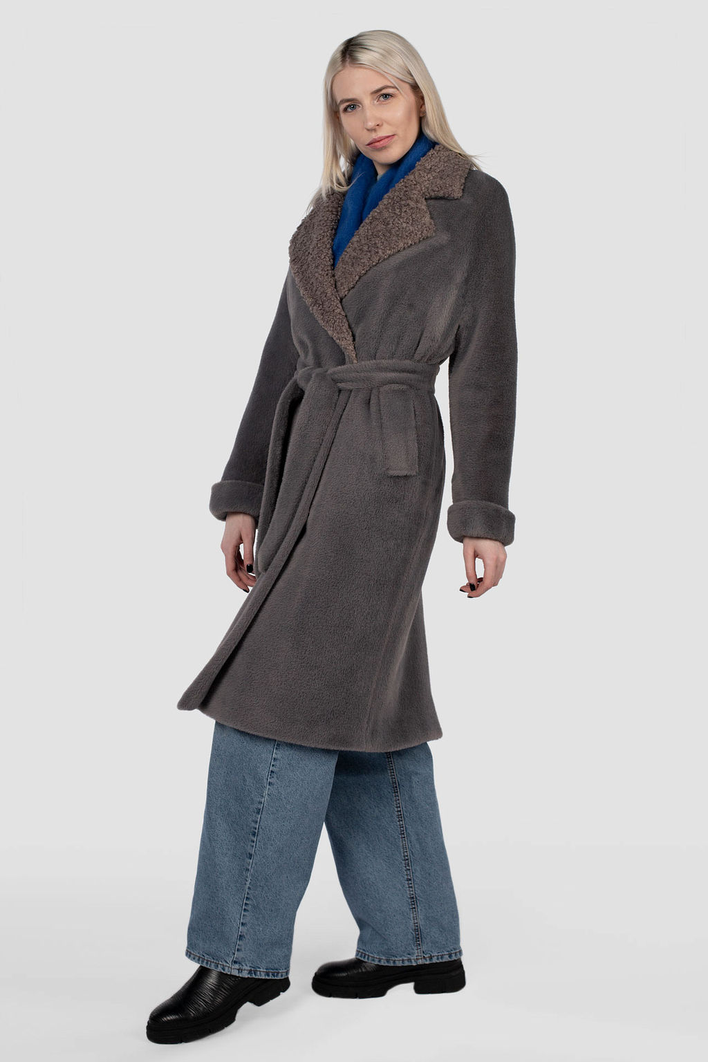 02-3192 Пальто женское утепленное (пояс) - El podio фото 5