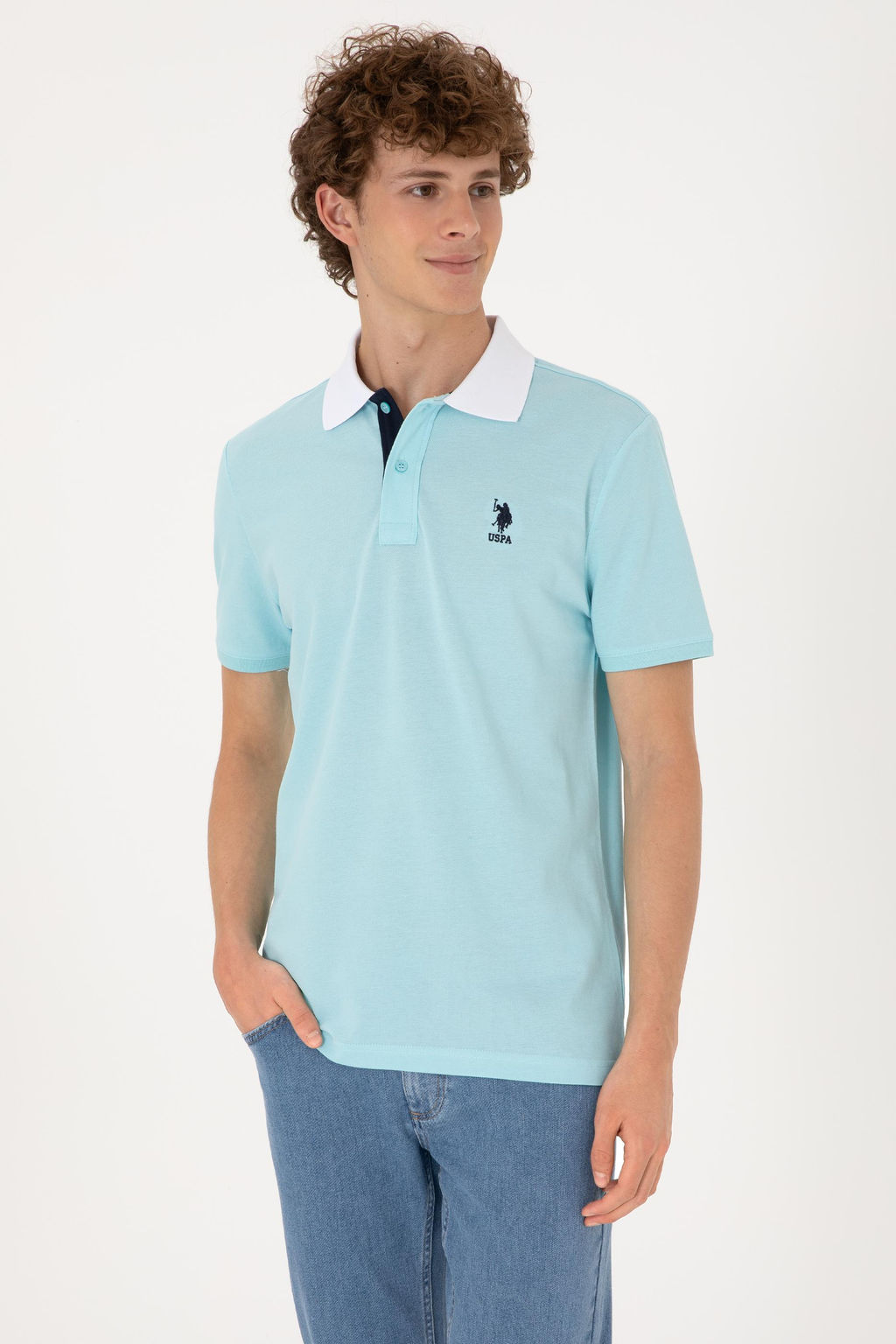 Erkek Regular Fit Polo Yaka Aqua Ti__rt Sepette S_rpriz _ndirim - U.s. polo assn фото 3
