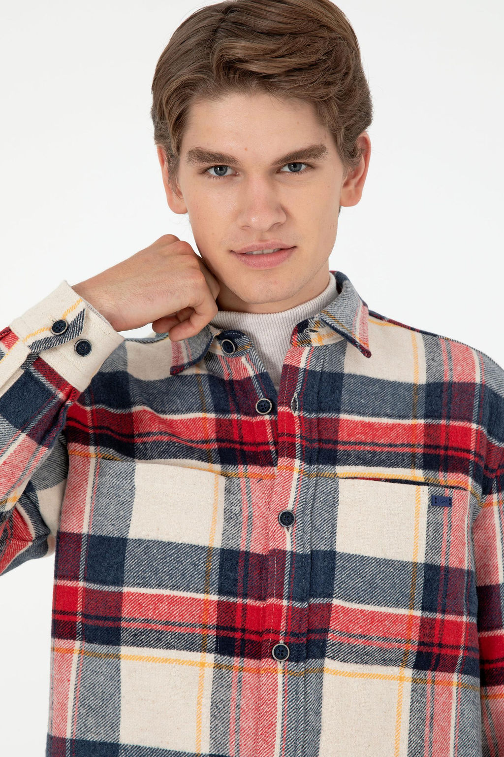 Мужская темно-синяя рубашка с длинным рукавом - U.s. polo assn фото 2