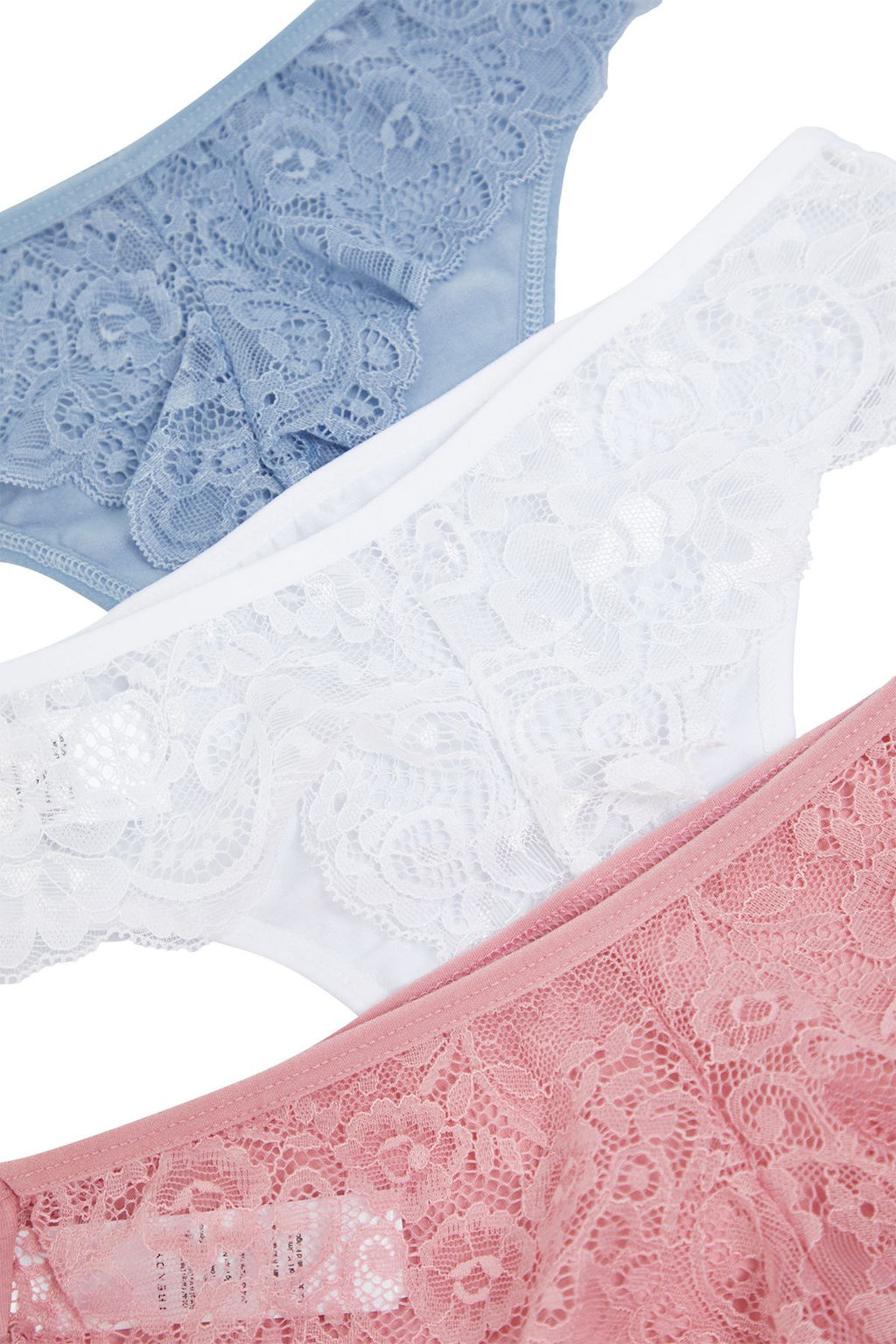 TRENDYOLMILLA Siyah-K?rm?z?-Ten 3lu Paket Pamuklu Dantel Detayl? Tanga Orme Kulot THMAW21KU0012 фото 29