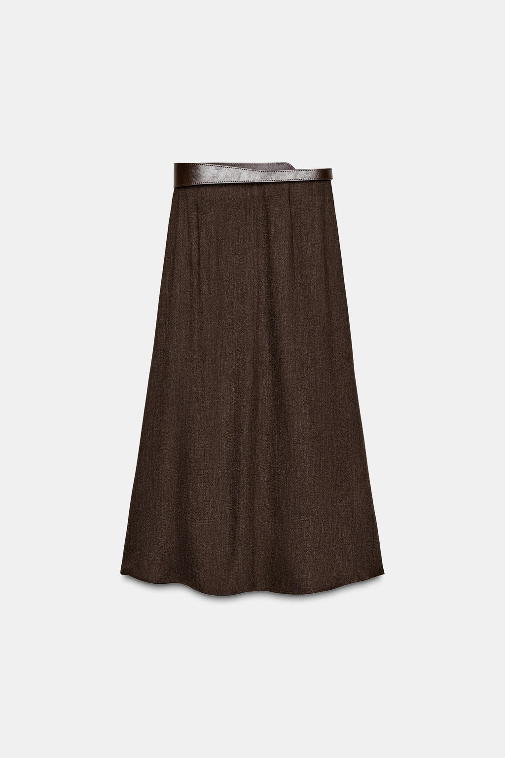 BELTED MIDI SKIRT