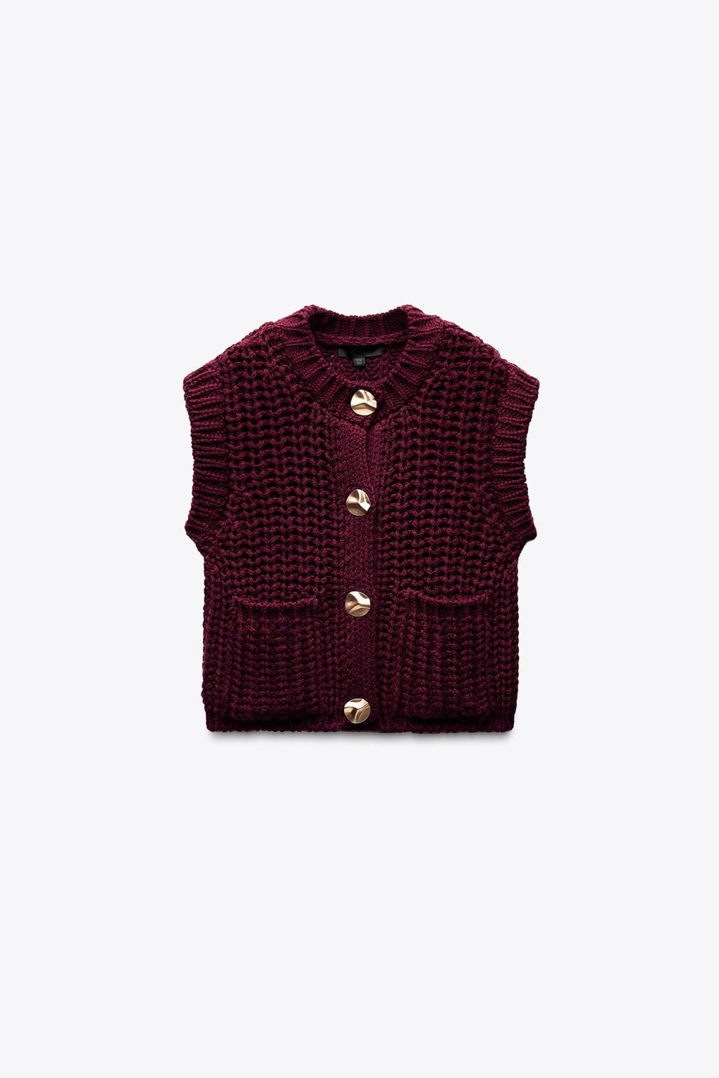 THICK KNIT WAISTCOAT - Zara фото 8