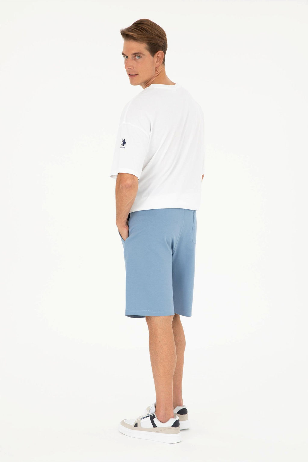 Мужские трикотажные шорты цвета индиго Неожиданная скидка в корзине - U.s. polo assn фото 4