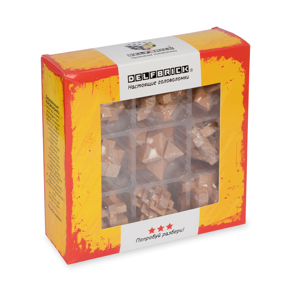 DELFBRICK DLS-24 Набор Головоломок деревянных 1 шт 2-й сорт №1 102 элемент