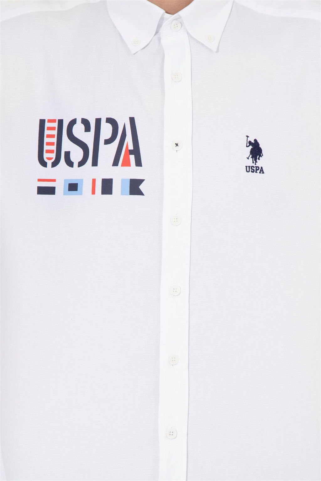 Мужская белая рубашка с коротким рукавом - U.s. polo assn фото 6