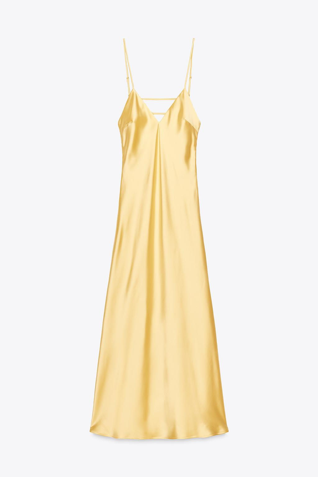 SATIN MIDI DRESS - Zara фото 6