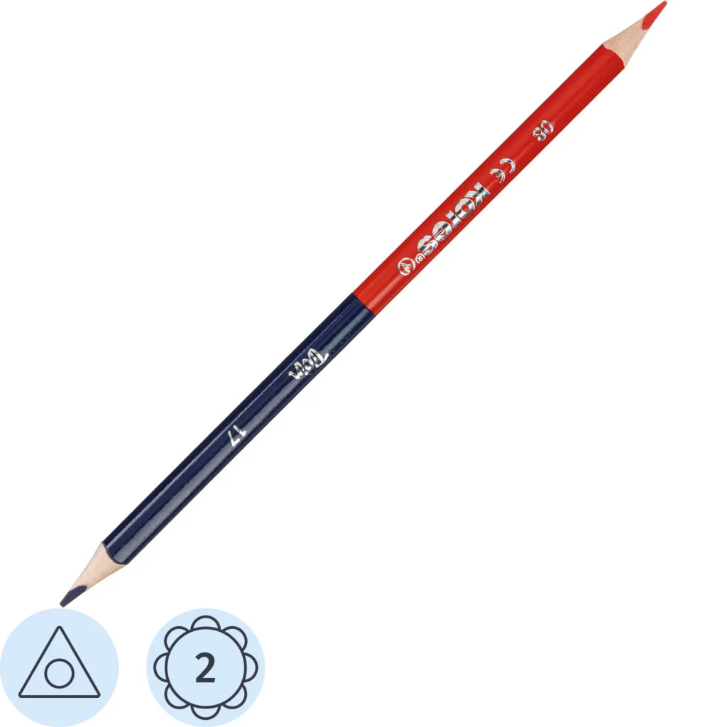 Карандаши цветные 2цв 3-гран,двустор Kores 94871.01