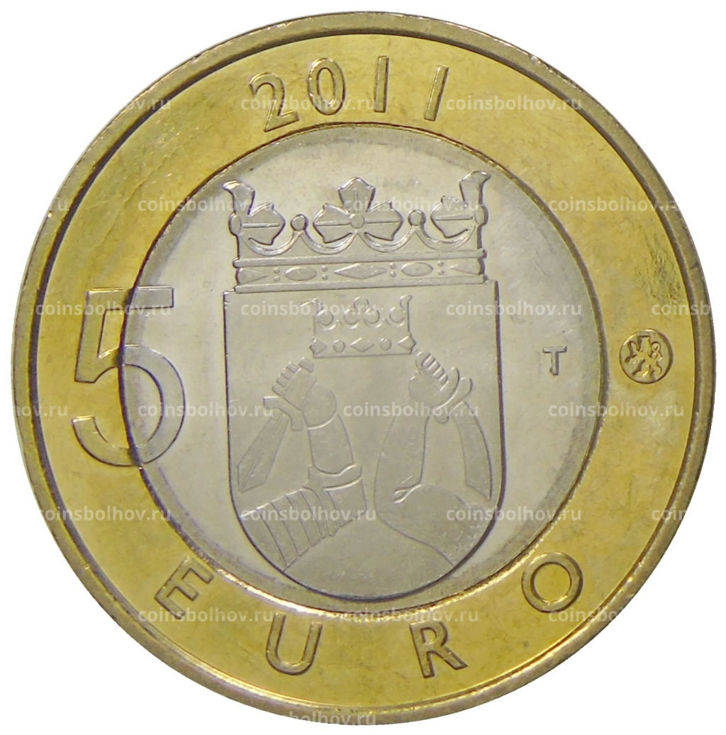Монета 5 евро 2011 года Финляндия Исторические регионы Финляндии  Карелия