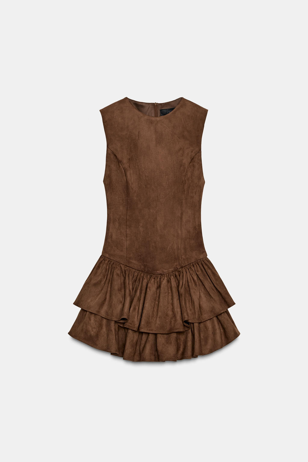 FAUX SUEDE DRESS WITH RUFFLES - Zara фото 9