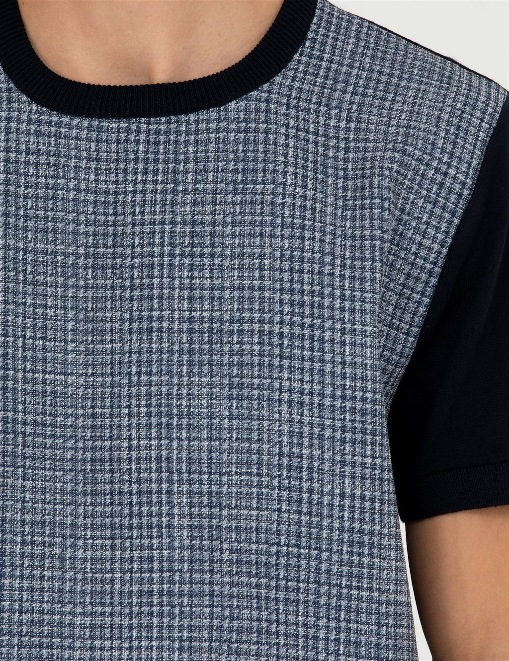 Lacivert Slim Fit Bisiklet Yaka Triko Ti__rt