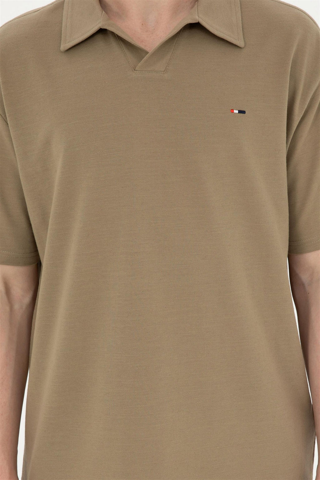 Футболка U.S. Polo Assn цвета хаки из хлопка с полиэстером  фото 6