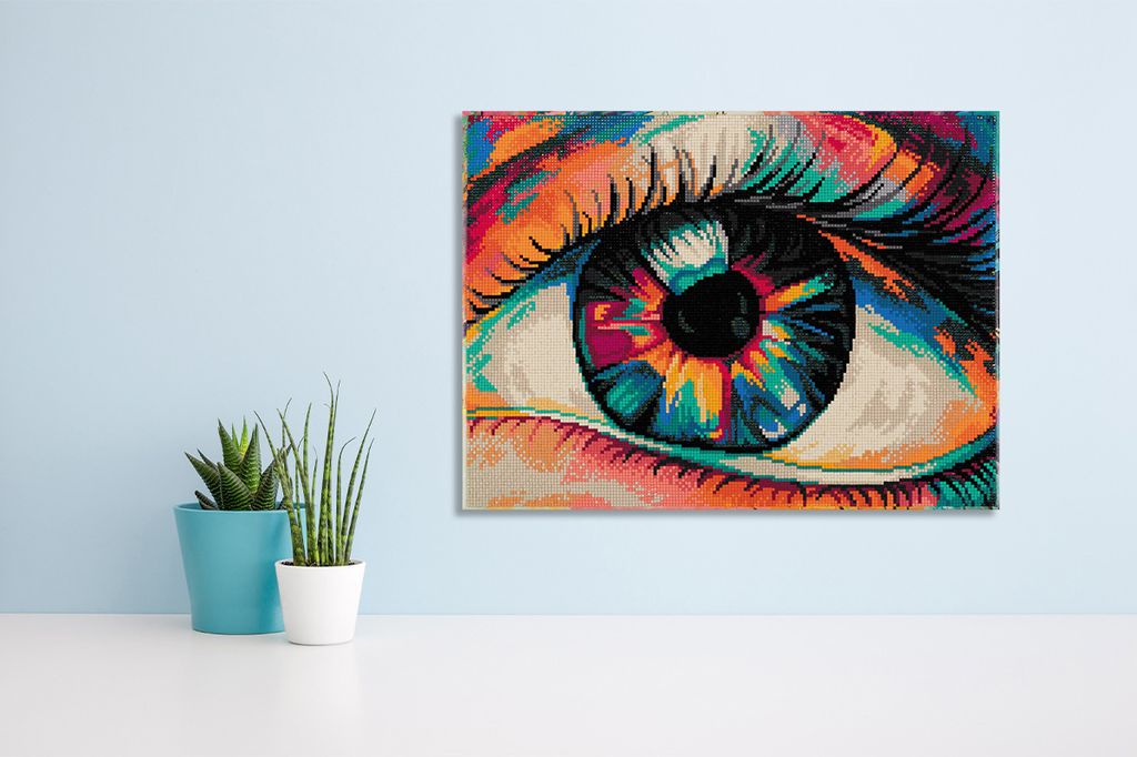 Кристальная (алмазная) мозаика ФРЕЯ ALPD-031 на подрамнике Глаз 40 х 30 см