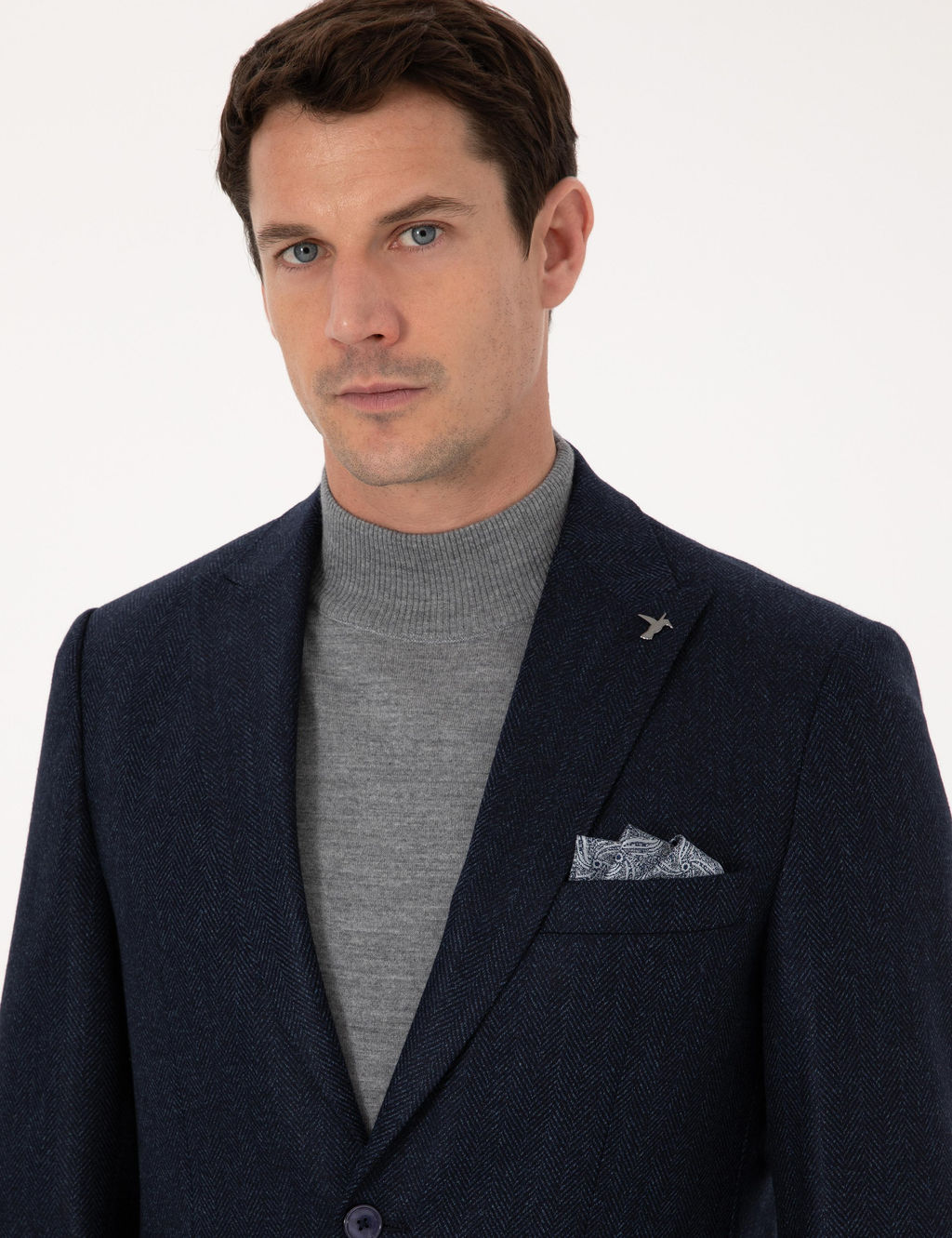 Lacivert Slim Fit Ceket