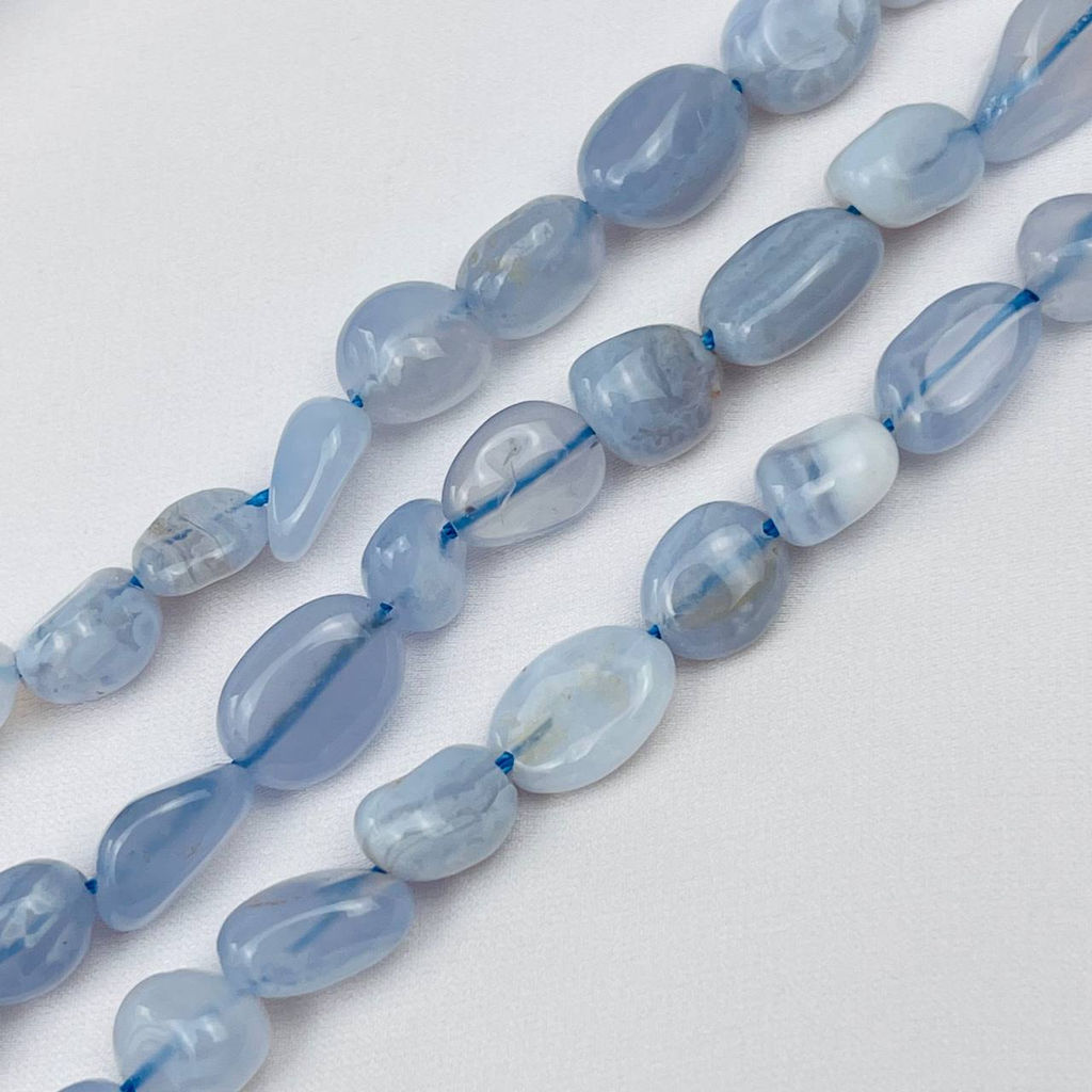 Бусины для украшений из Голубого агата 40 см