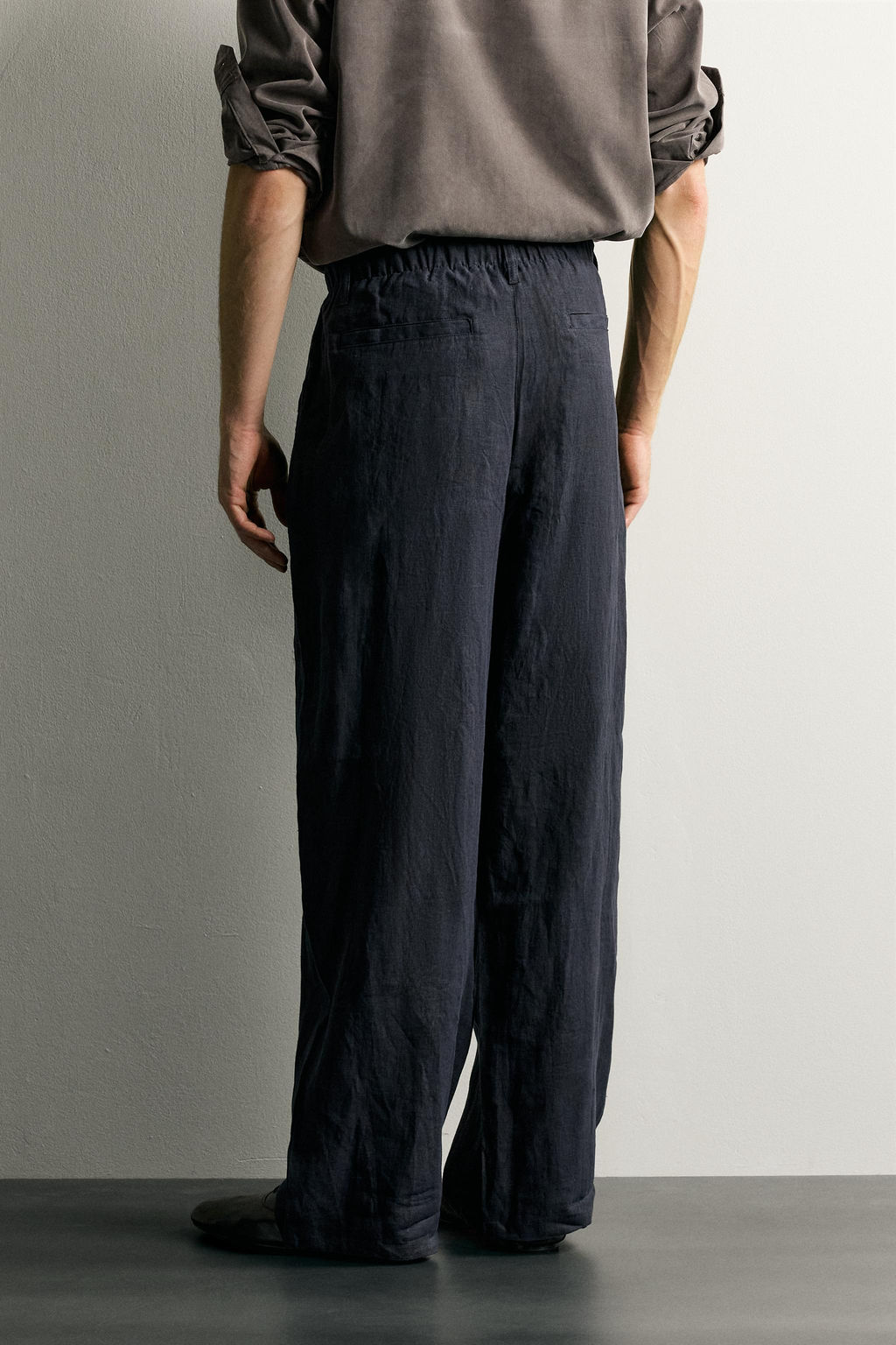 PANTAL?N RELAXED FIT 100% LINO / Marino oscuro - Zara фото 15
