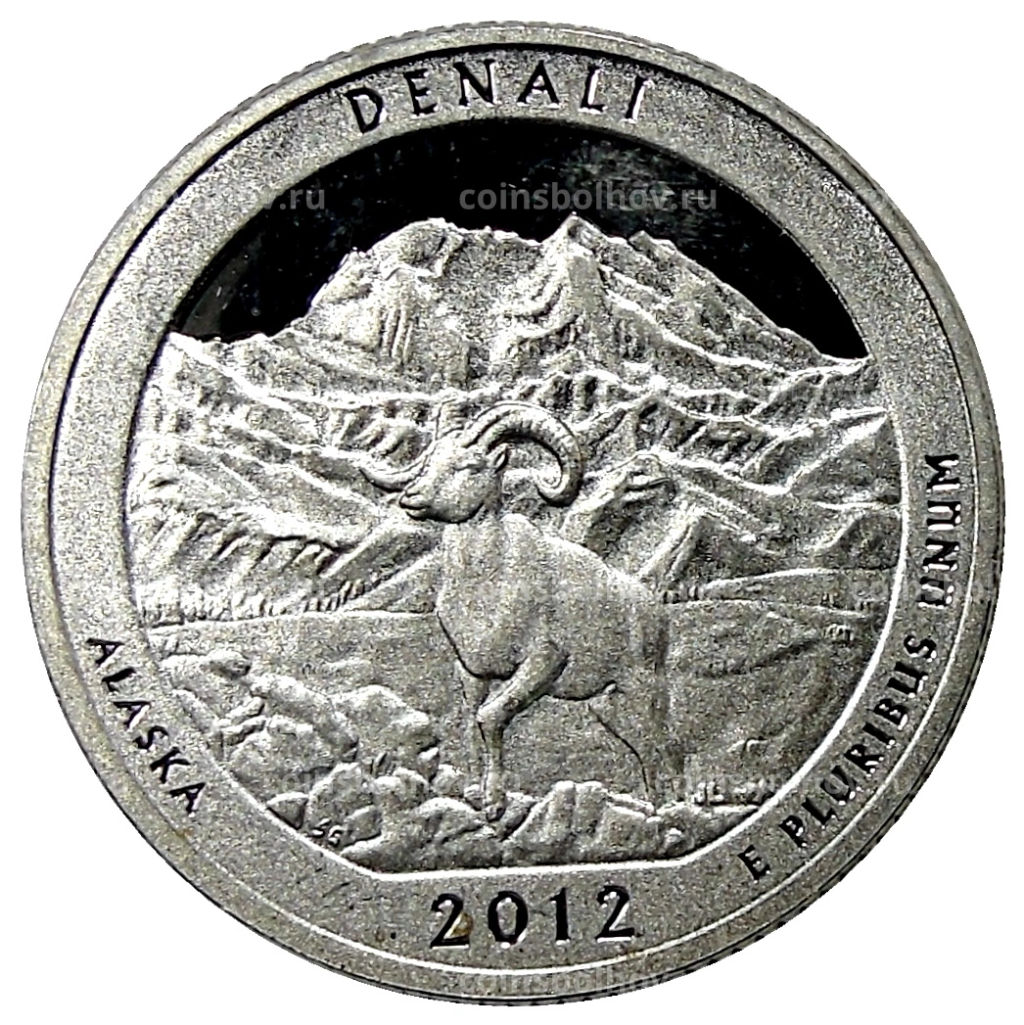 1/4 доллара (25 центов) 2012 года S США Национальные парки № 15  Денали