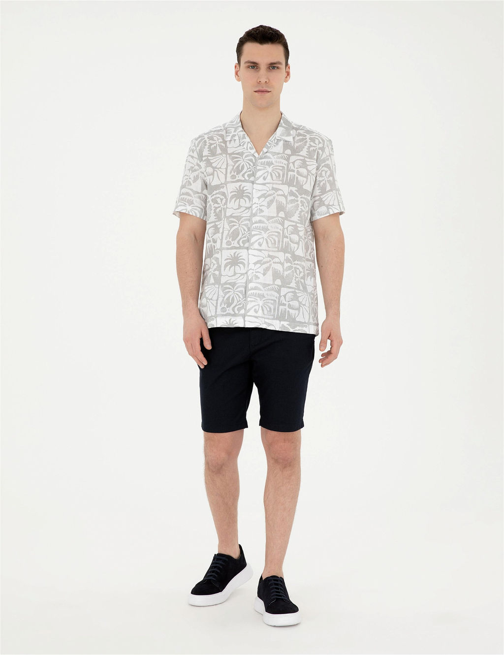 Gri Comfort Fit K_sa Kollu G_mlek - Pierre cardin фото 4