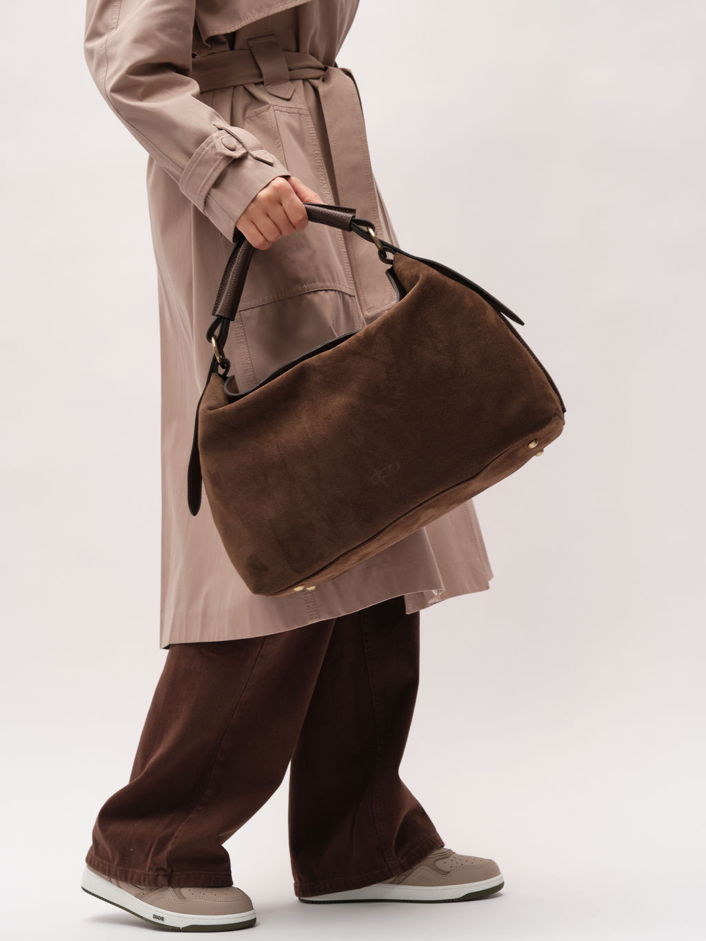 Замшевая сумка Andrea DBR 31374 кофе  фото 2