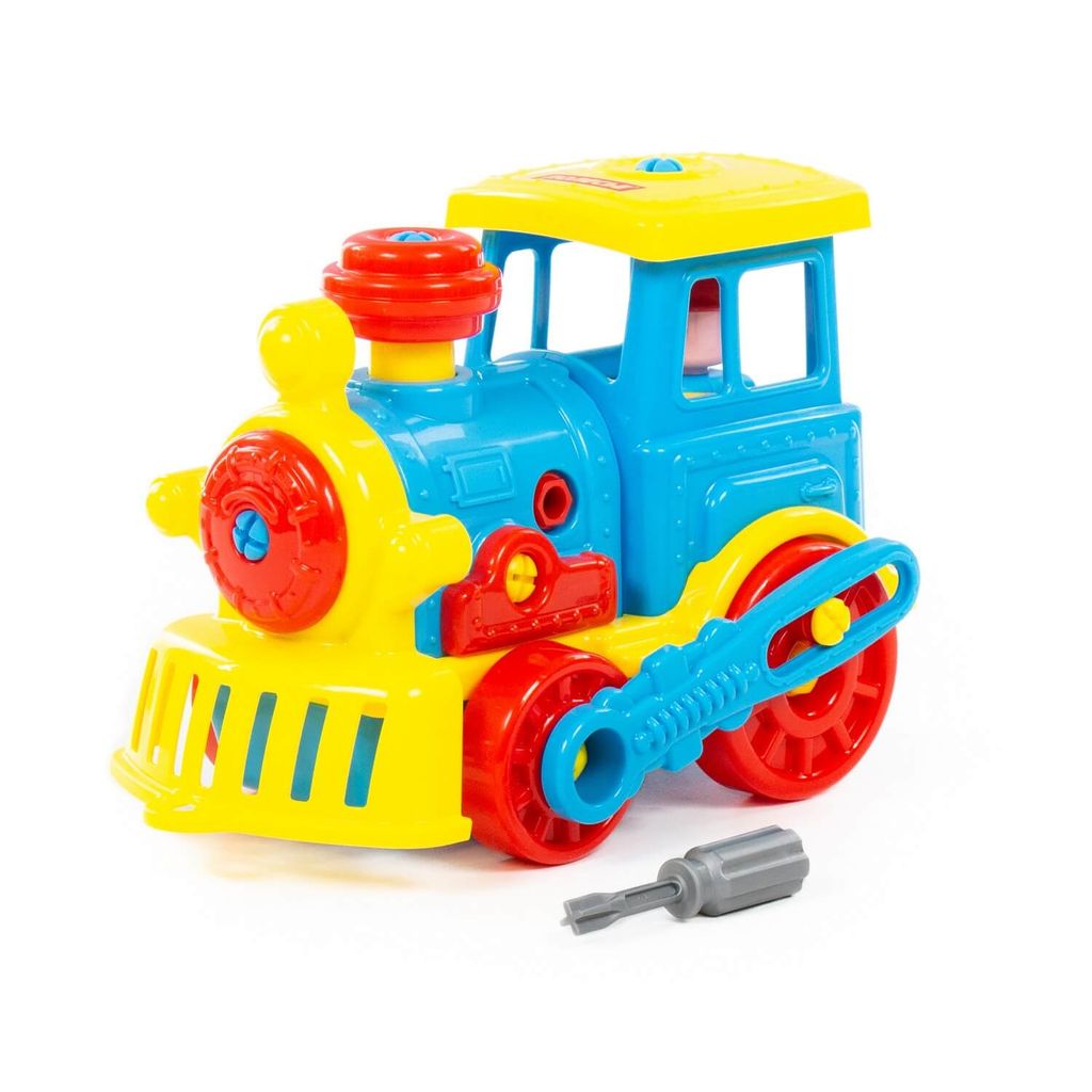 Конструктор-транспорт Паровоз (в сеточке) - Полесье фото 6