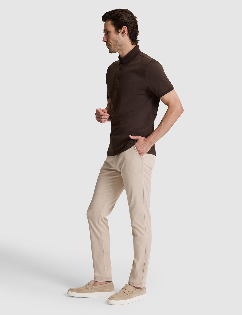 Bej Slim Fit Pamuk Kar___ml_ Kanvas Pantolon