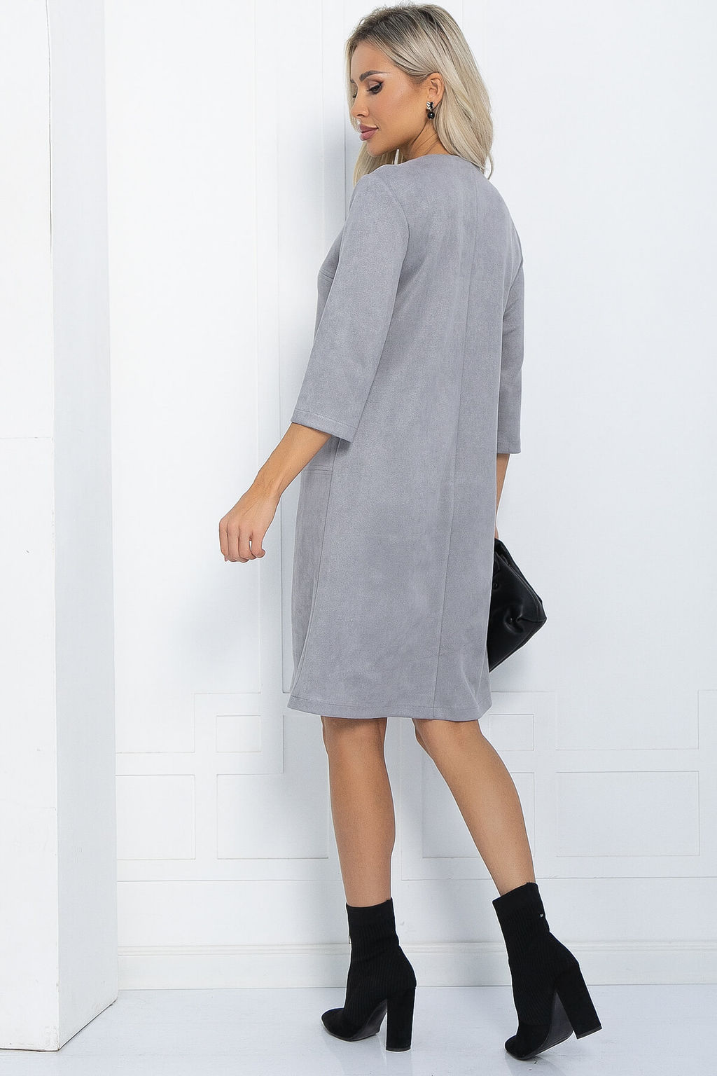 Платье Элегантная простота (серое) П12242-6 - Lt collection фото 2