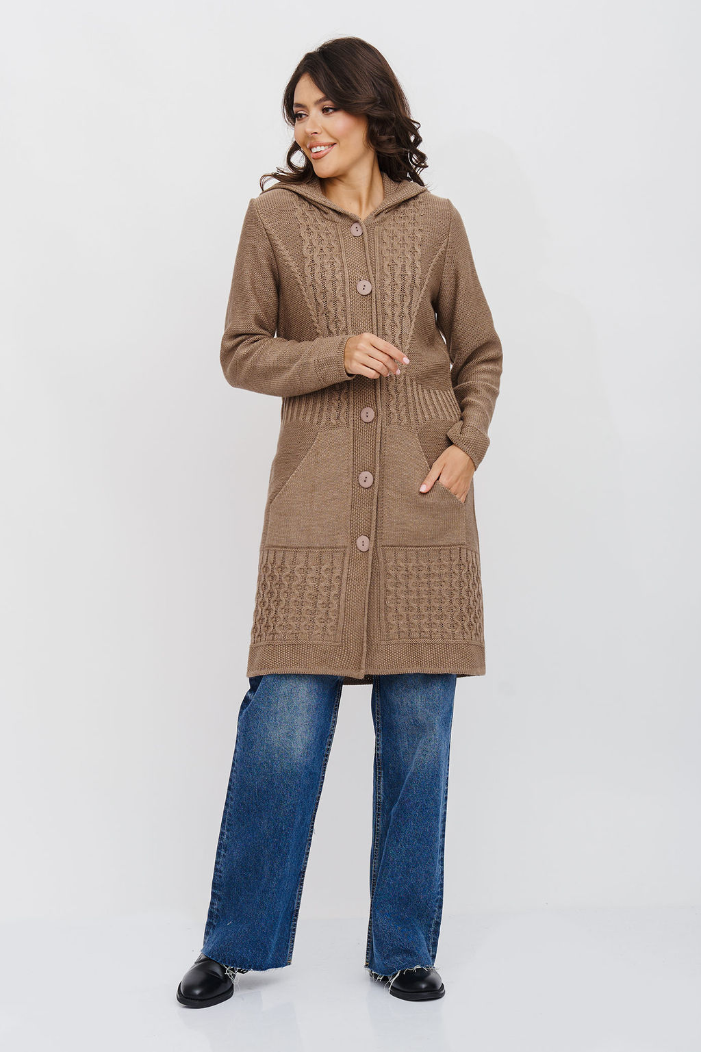 Кардиган 35166 к/кофейный (1920) - Злата Стиль фото 6