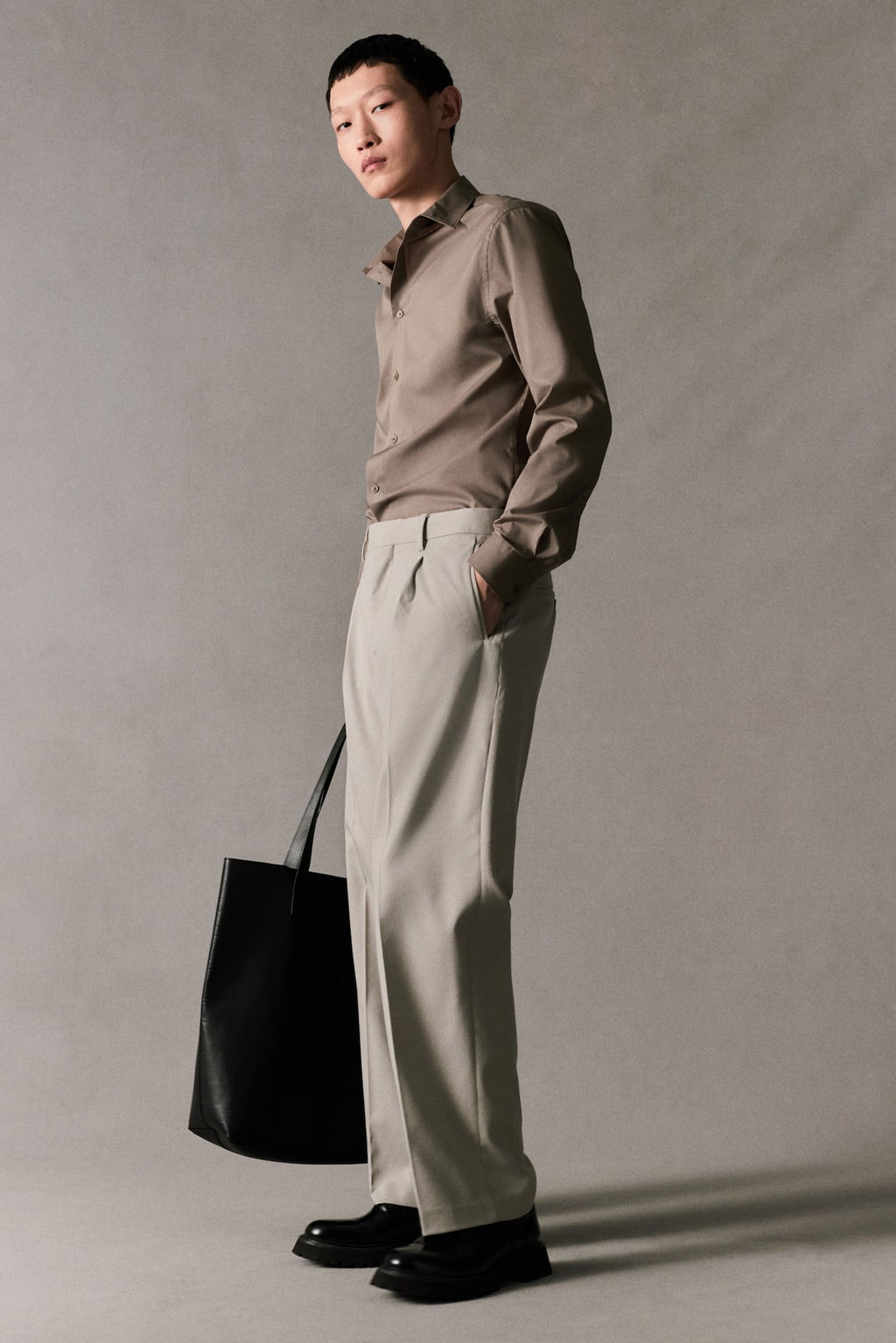 Camisa de facil planchado Slim Fit - H&m фото 4