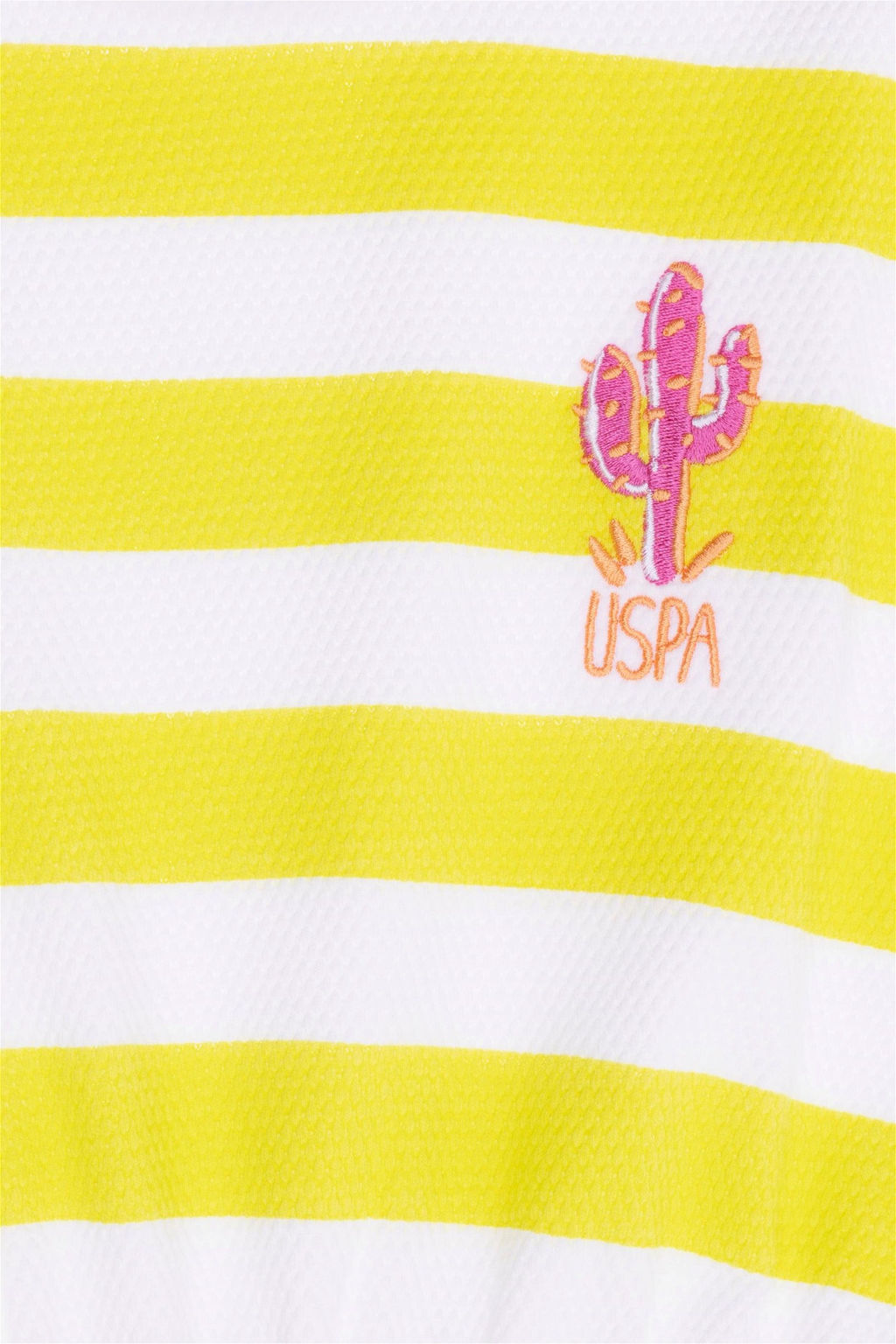 Неоново-желтое трикотажное платье для девочки Неожиданная скидка в корзине - U.s. polo assn фото 3