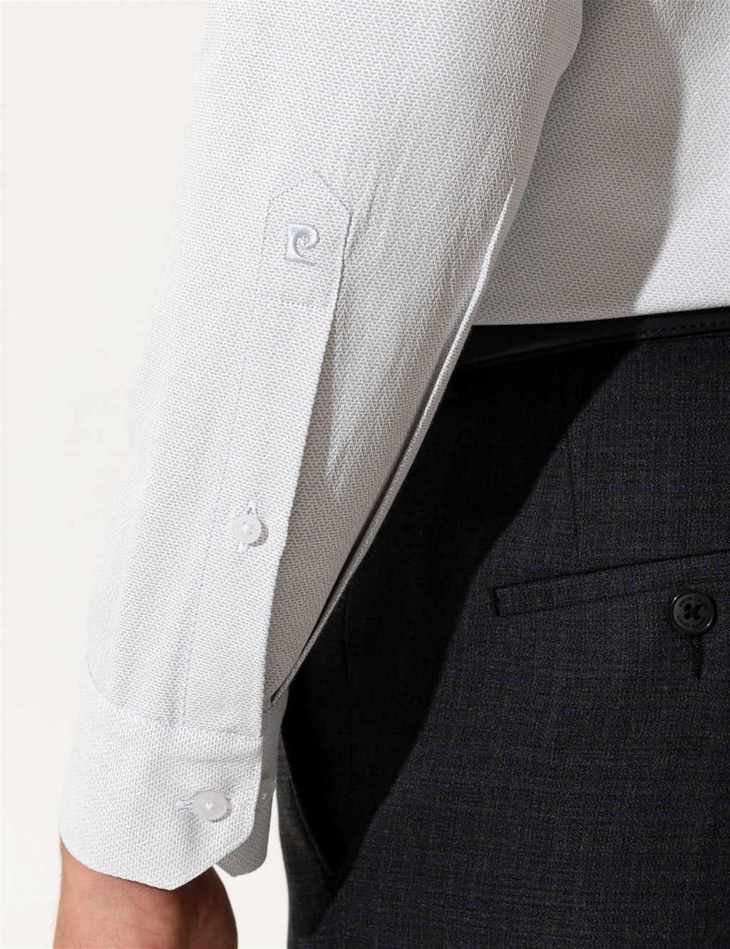 Gri Slim Fit Uzun Kollu G_mlek - Pierre cardin фото 7