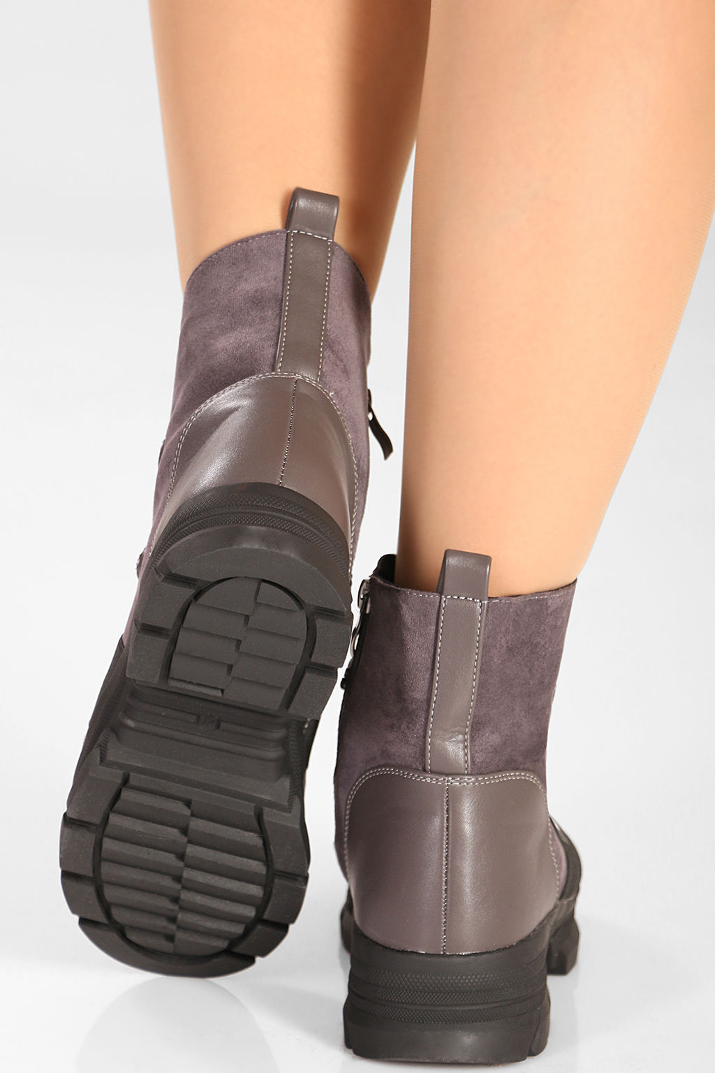 Ботинки зимние женские серые