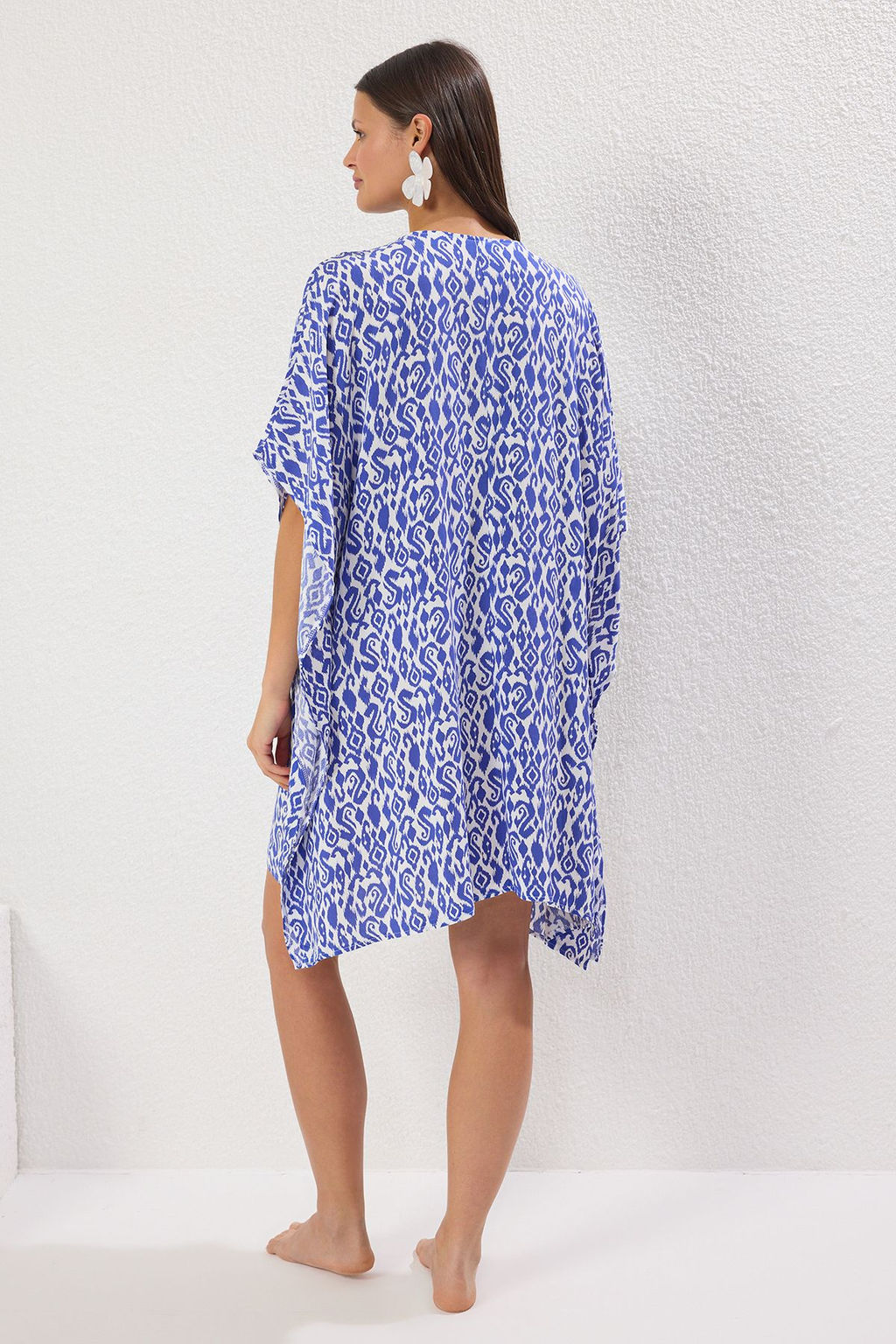Sal Desenli Dokuma Serit Aksesuarl? Plaj Kimono&Kaftan TBESS25KM00023 - Trendyolmilla фото 5