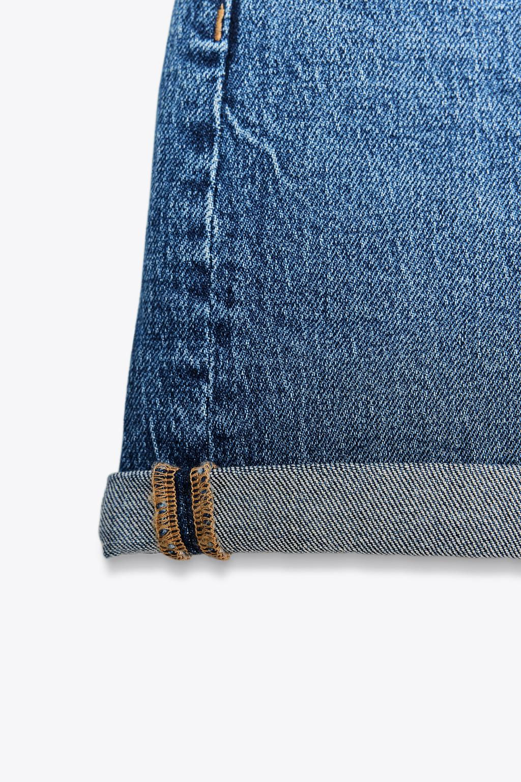 HIGH-WAIST MOM FIT TRF BERMUDA SHORTS - Zara фото 16