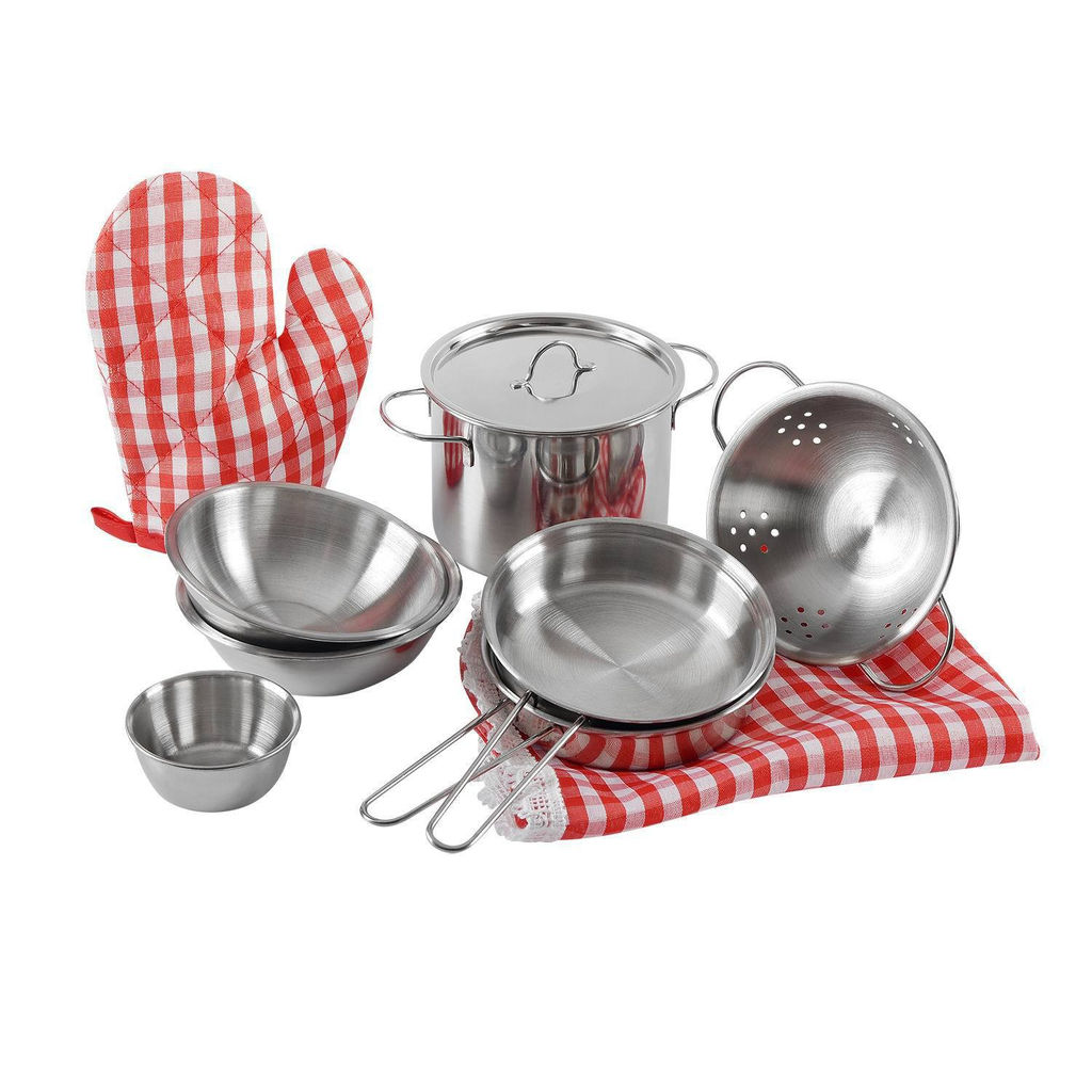 Набор посуды металлической для кухни Помогаю Маме, 10 предметов - Abtoys фото 4