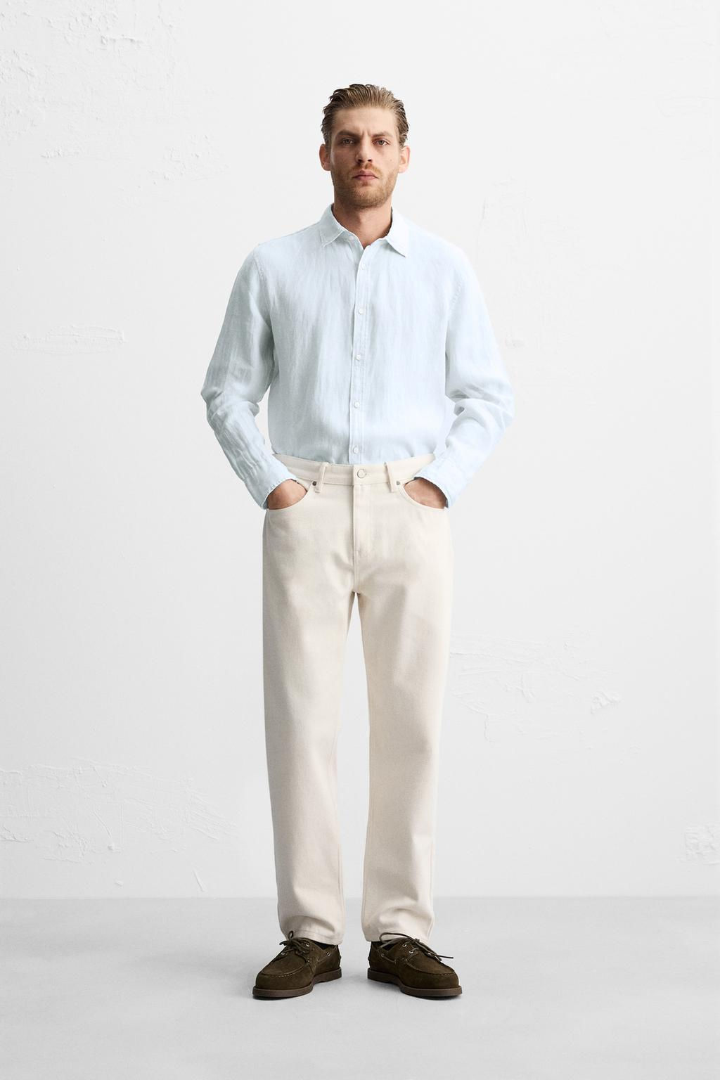 100% LINEN SHIRT - Zara фото 34