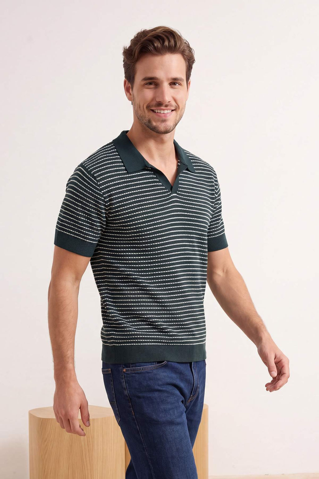 TRENDYOL MAN Lacivert Limited Edition Relaxed K?sa Kol Polo Yaka Triko T-shirt TMNSS23PO00026 - Trendyolmilla фото 32
