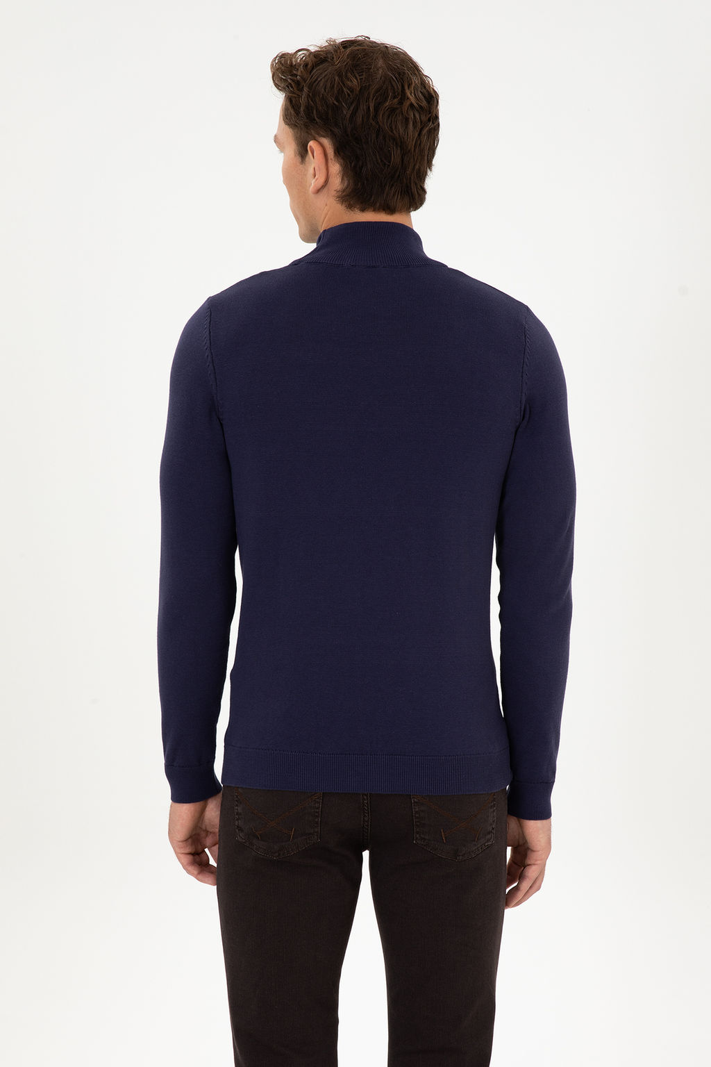 Erkek Slim Fit YarДm BalДkГД Yaka MГrdГm Basic Kazak - U.s. polo assn фото 5