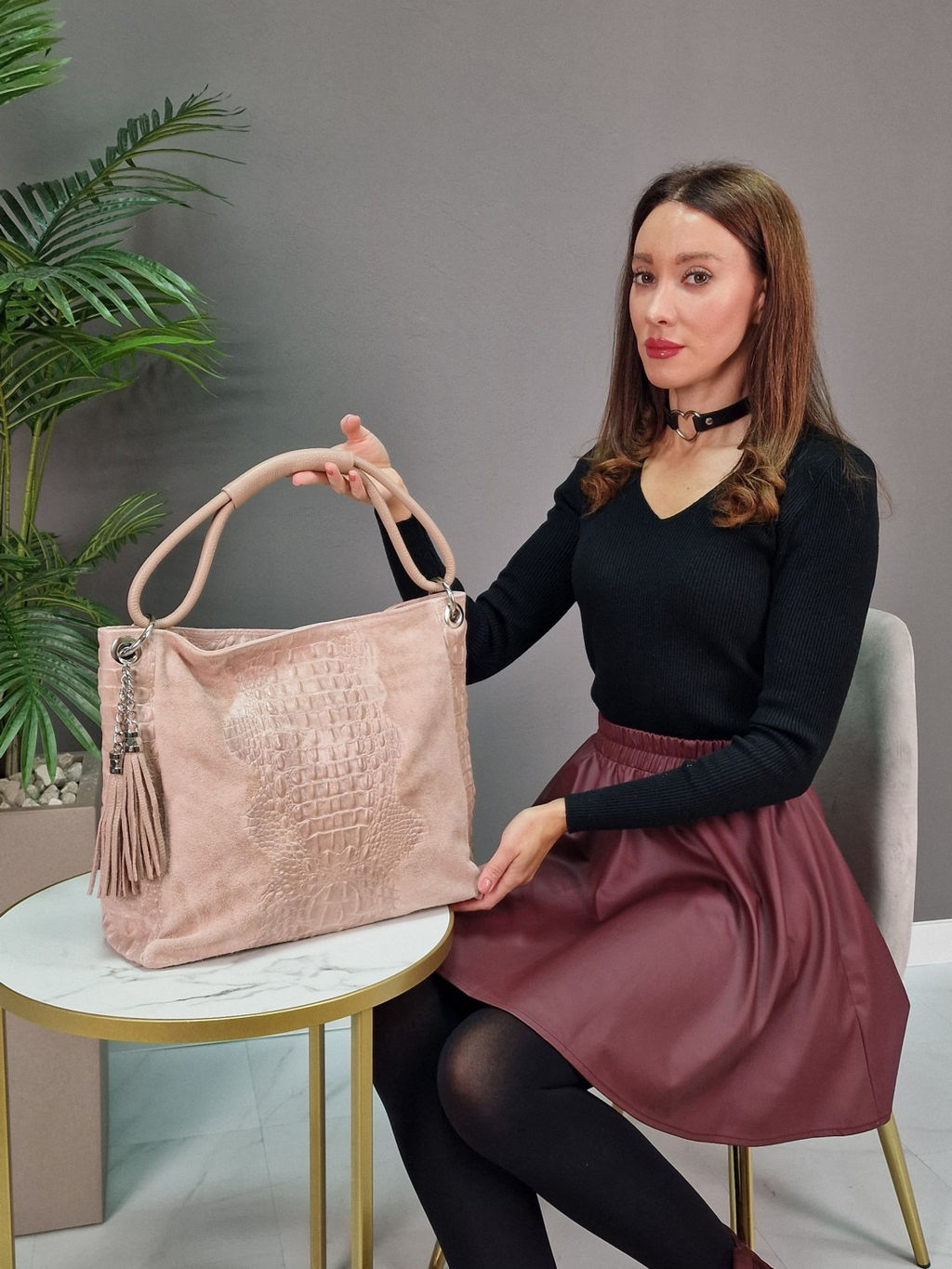 Сумка женская из телячьей кожи