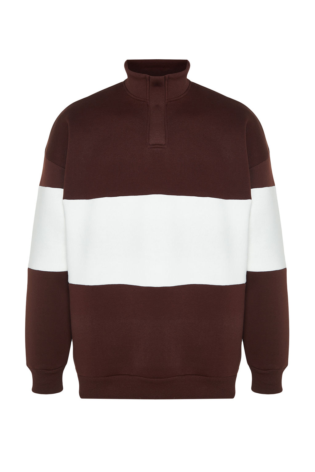 TRENDYOL MAN Siyah Oversize/Genis Kesim C?tc?tl? Renk Ici Polar Pamuklu Sweatshirt TMNAW24SW00160 - Trendyolmilla фото 14