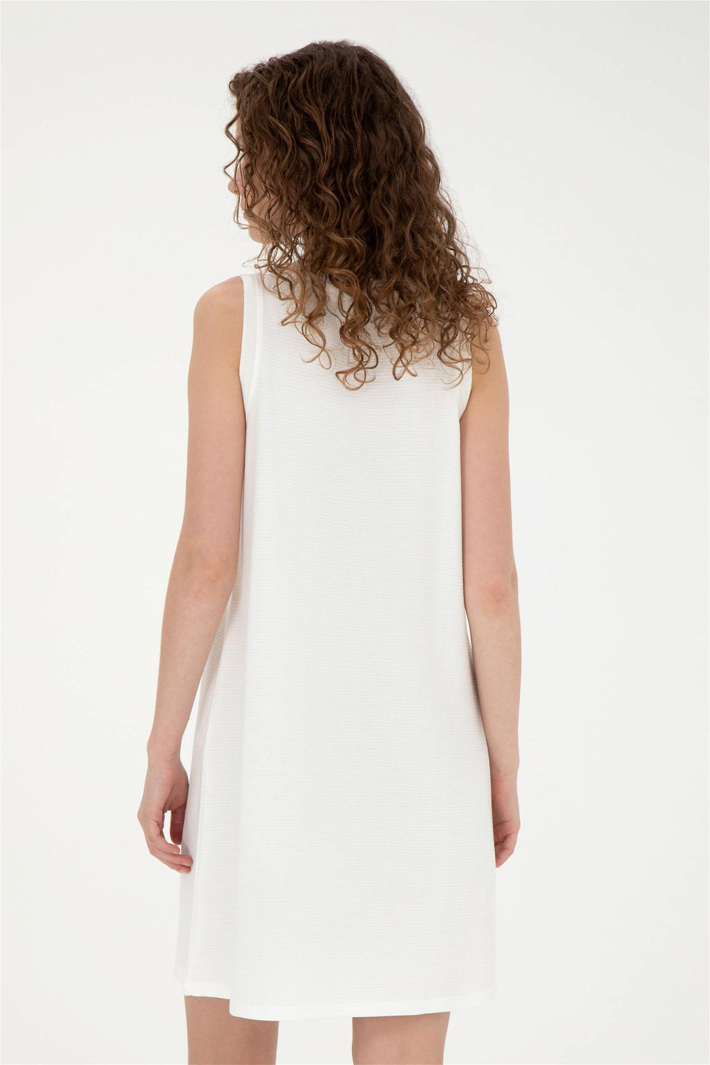 Женское трикотажное платье цвета экрю - U.s. polo assn фото 5