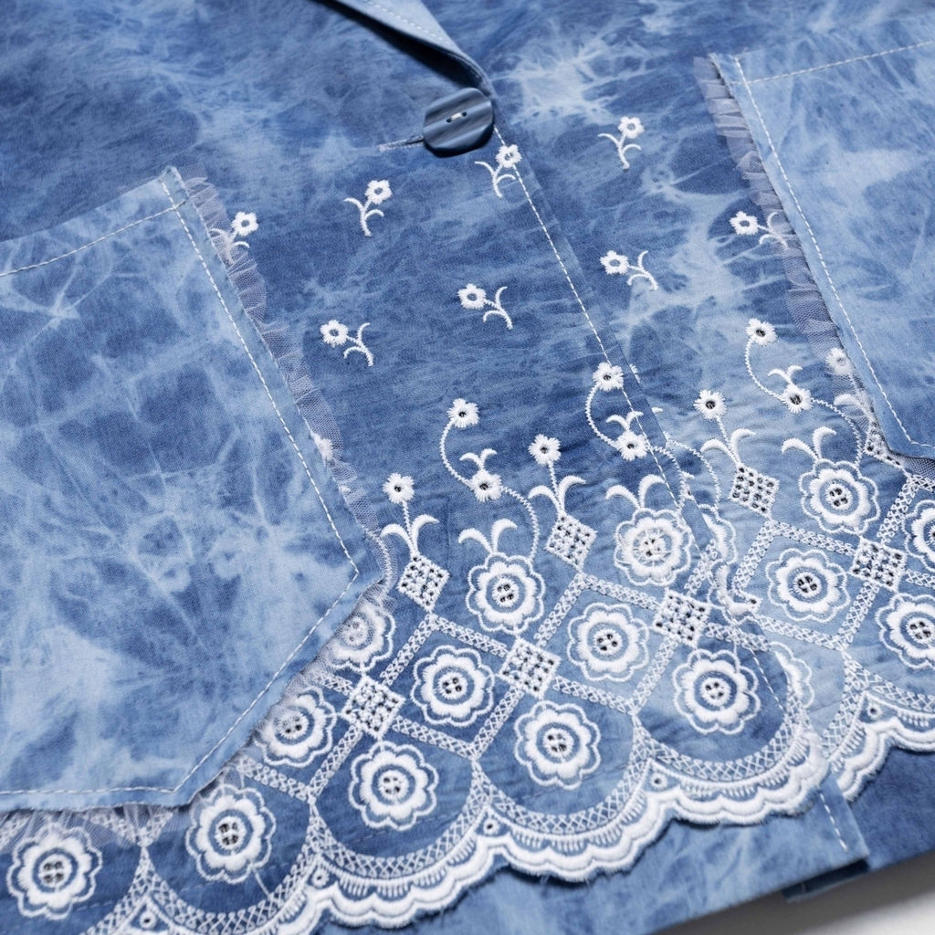 Жакет из джинсы с вышивкой, Игра по правилам шика - Charutti фото 12