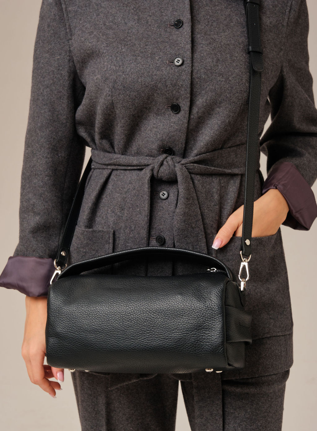 Кожаная сумка Solea DBR 31365 черный  фото 6