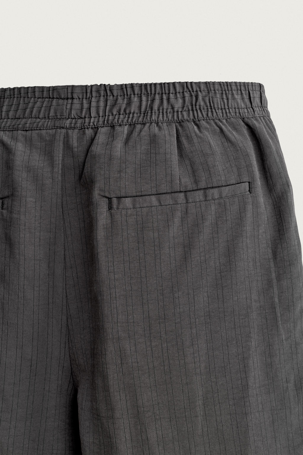 PANTAL?N FLUIDO RELAXED FIT RAYAS / Gris antracita - Zara фото 8
