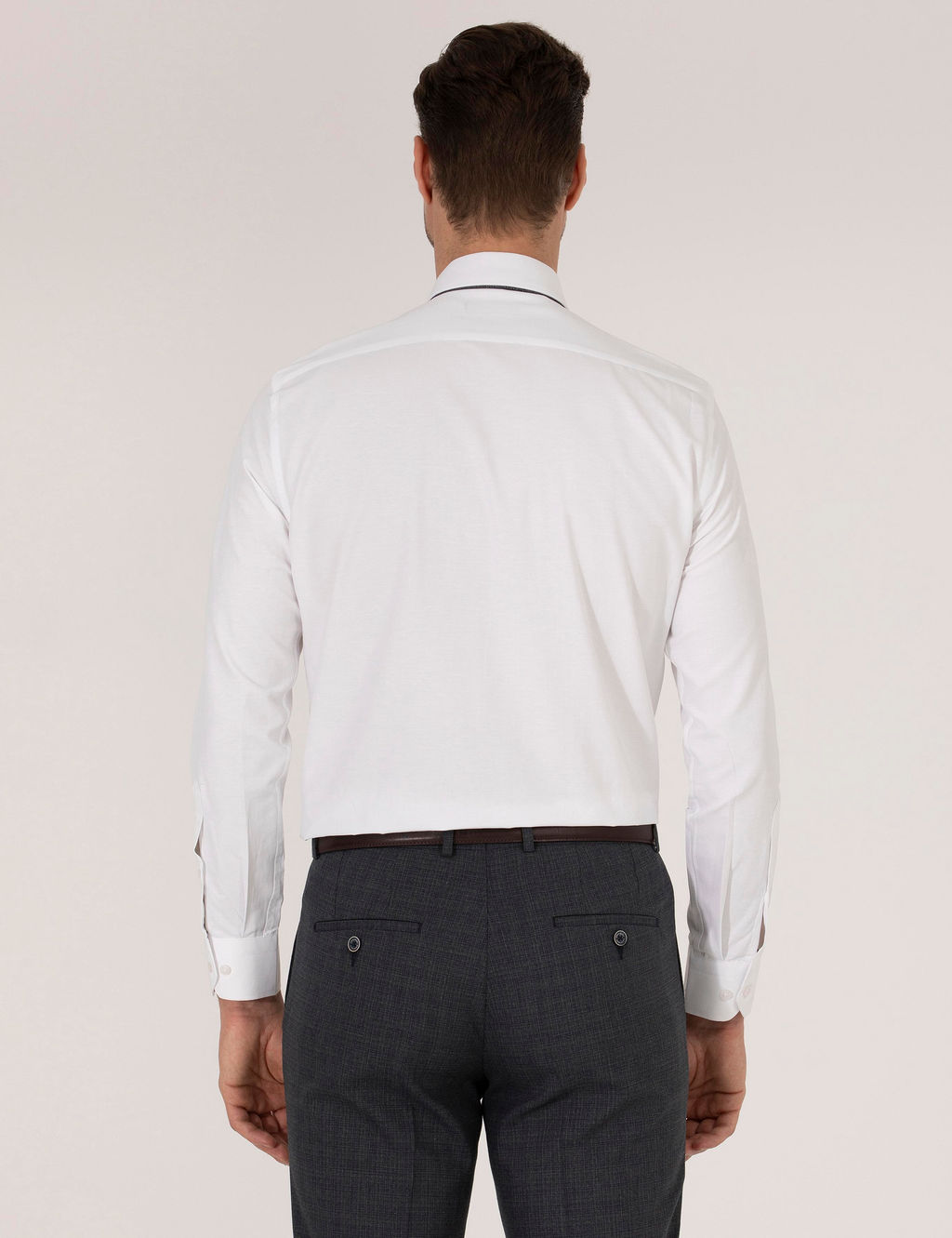 Рубашка Pierre Cardin Regular Fit белая с длинным рукавом
