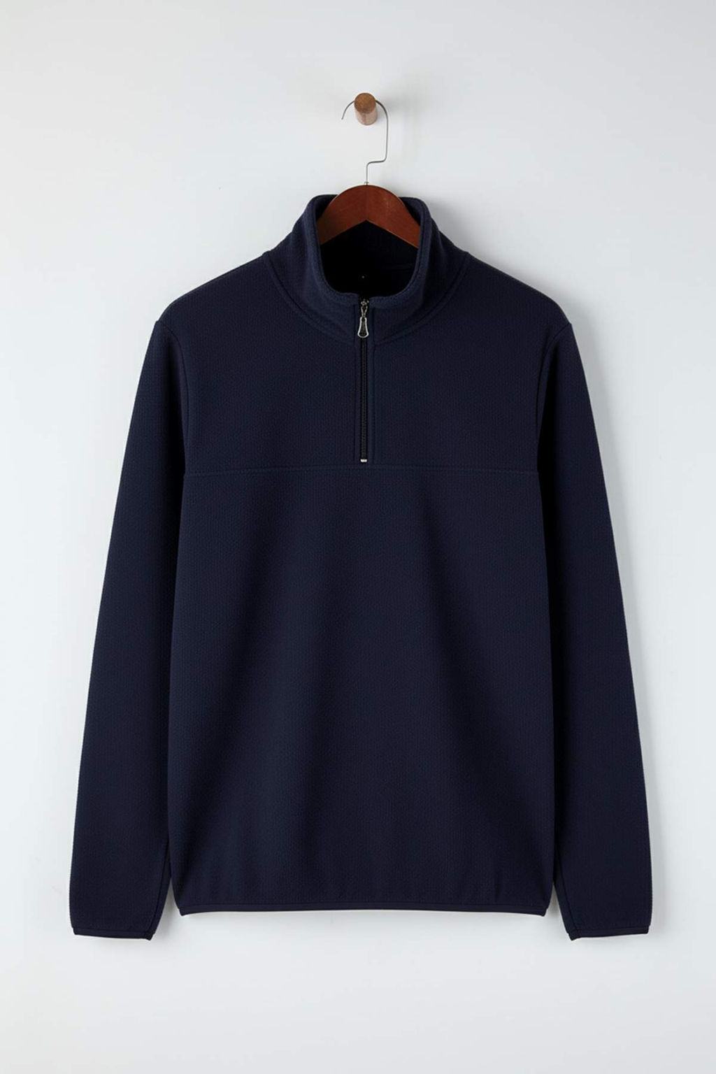 Siyah Regular/Normal Kesim Dik Yaka Fermuarl? Dikis Detayl? Polar Sweatshirt TMNAW26SW00036 - Trendyolmilla фото 5